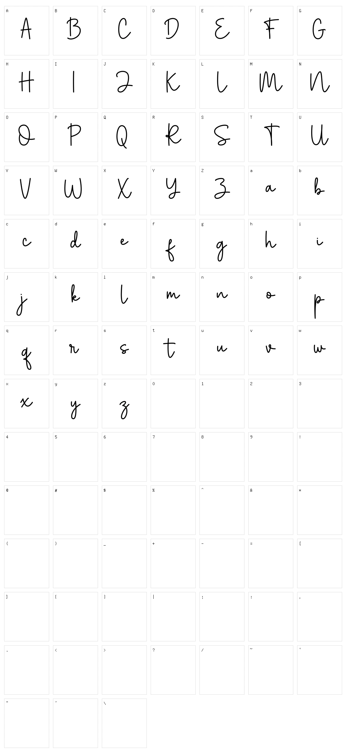 Jakarta Signature Character Set