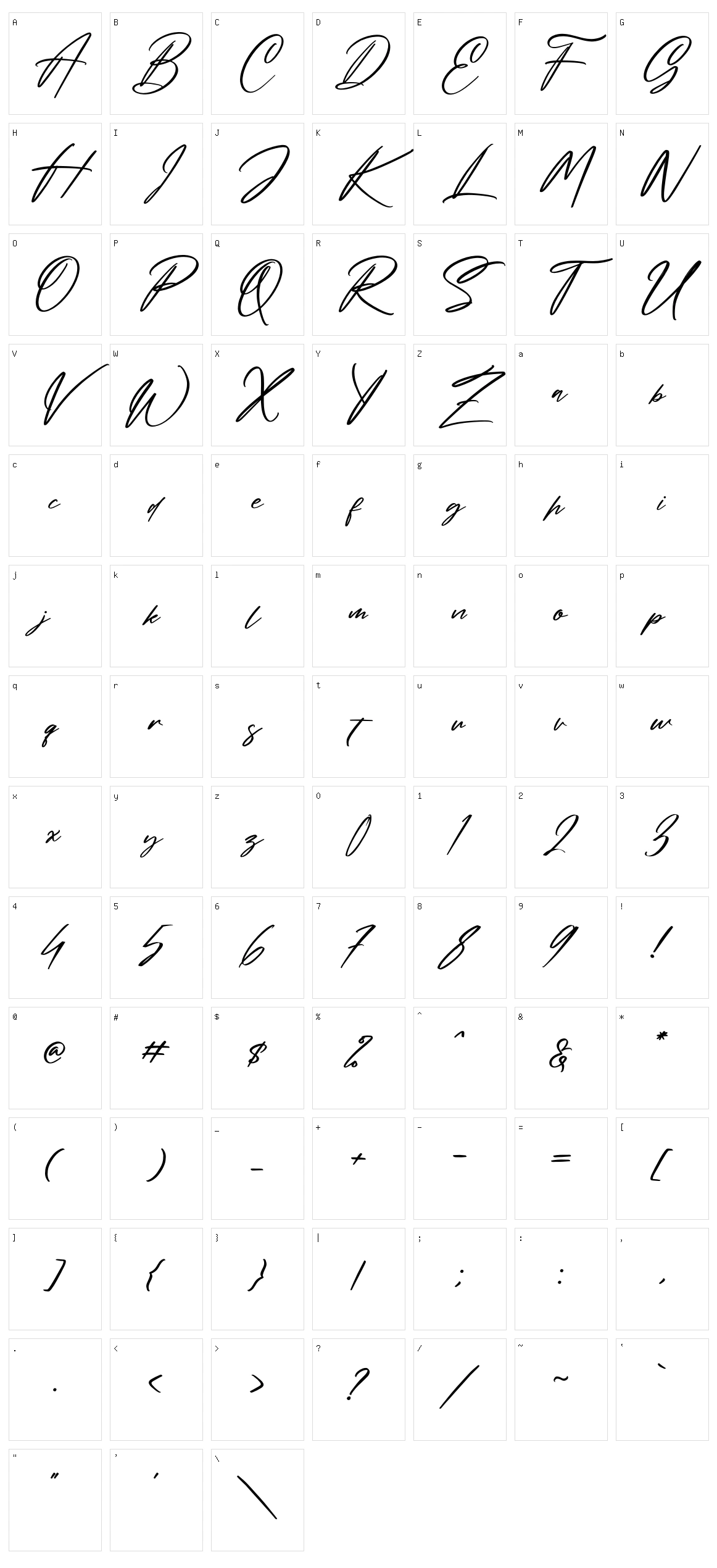 Janji Cinta Character Set