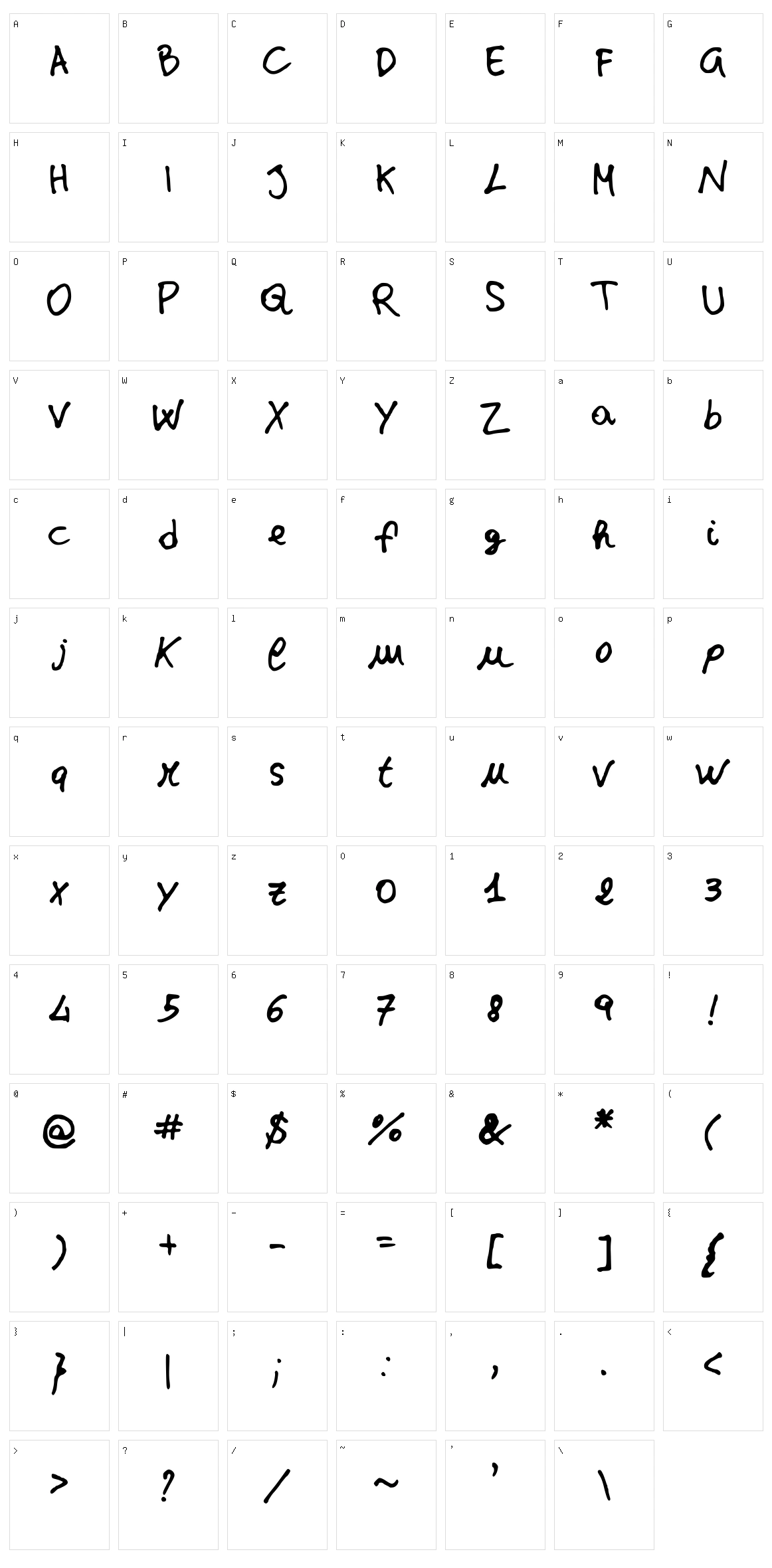 JD Stefania Character Set