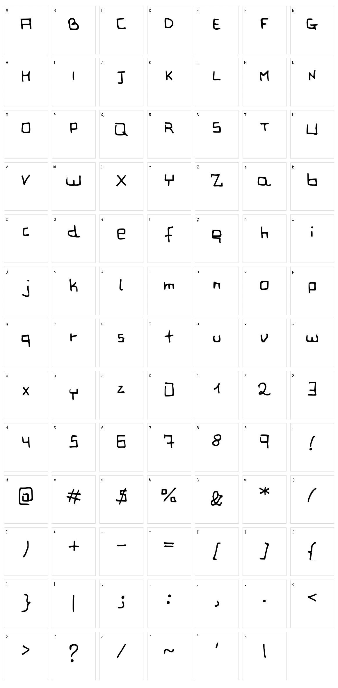 JD Vega Character Set