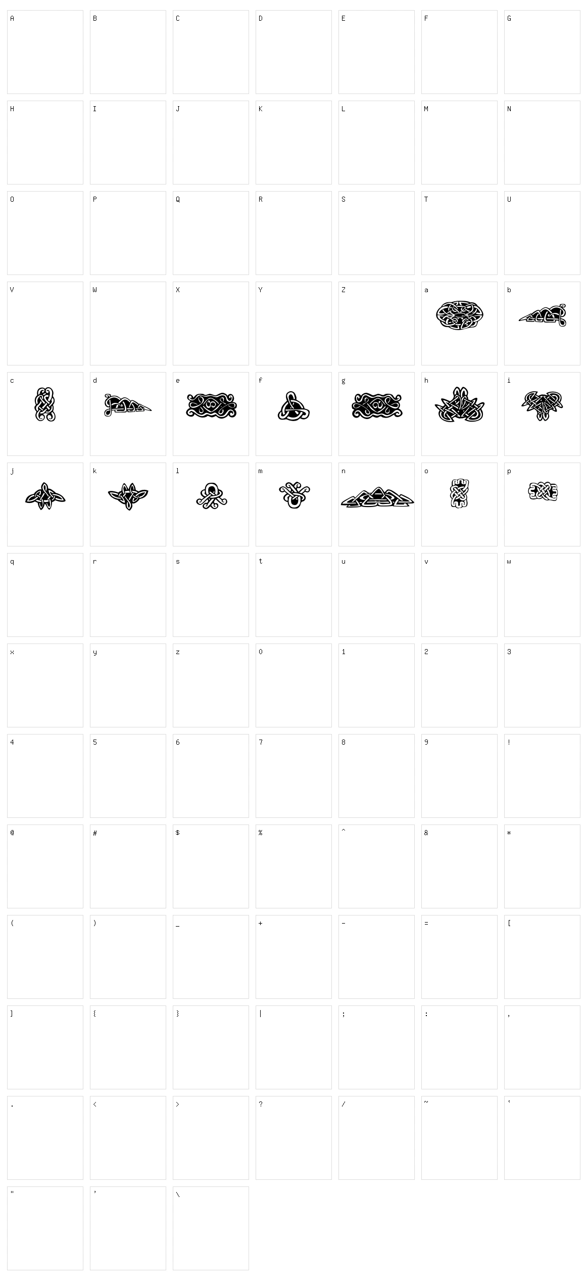 FE Tattoo Character Set