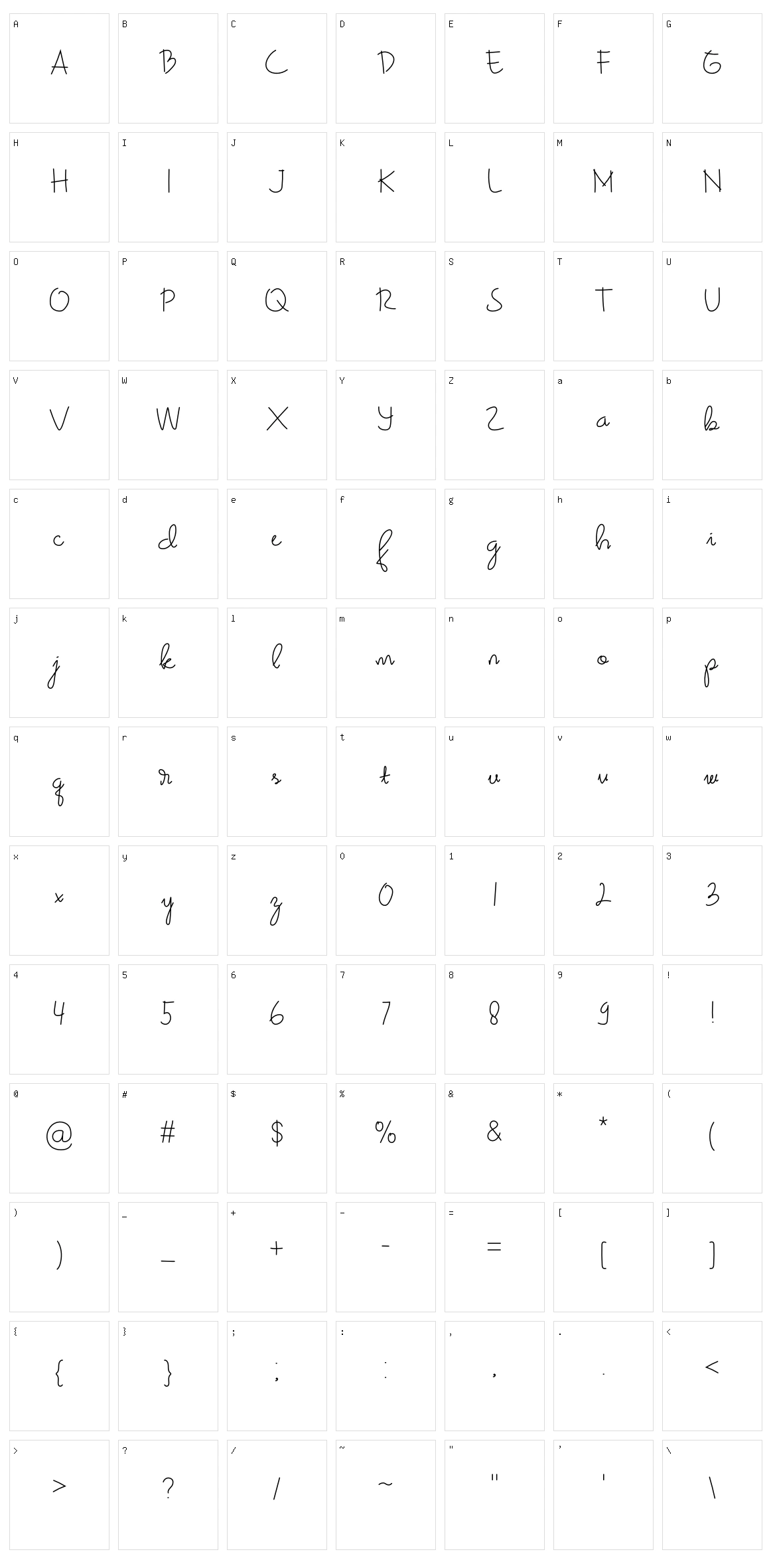 Jes Lee Character Set