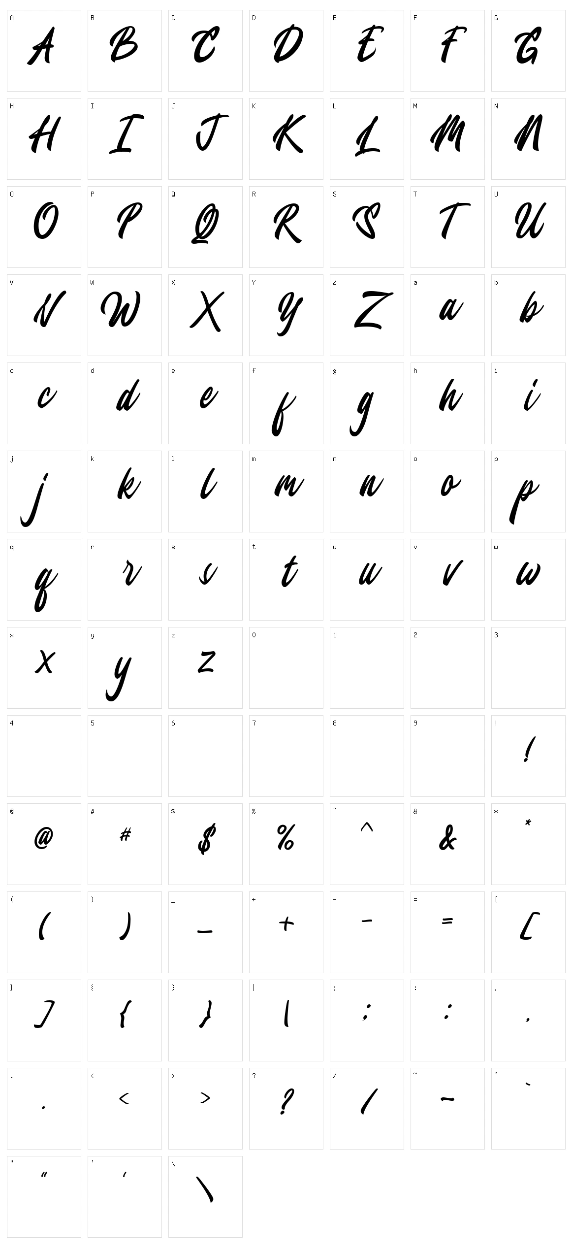 Jesselyne Character Set