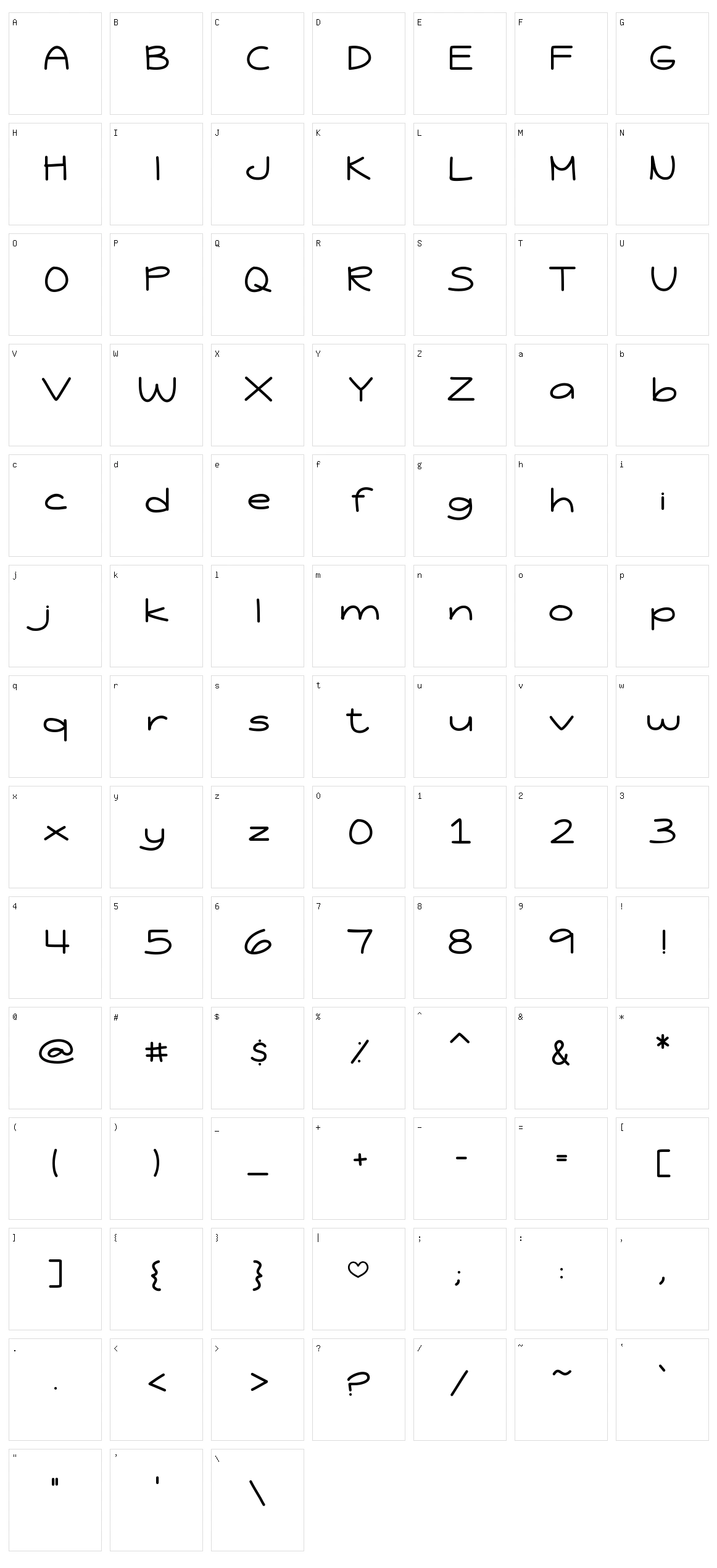 Jessica Elaine Character Set