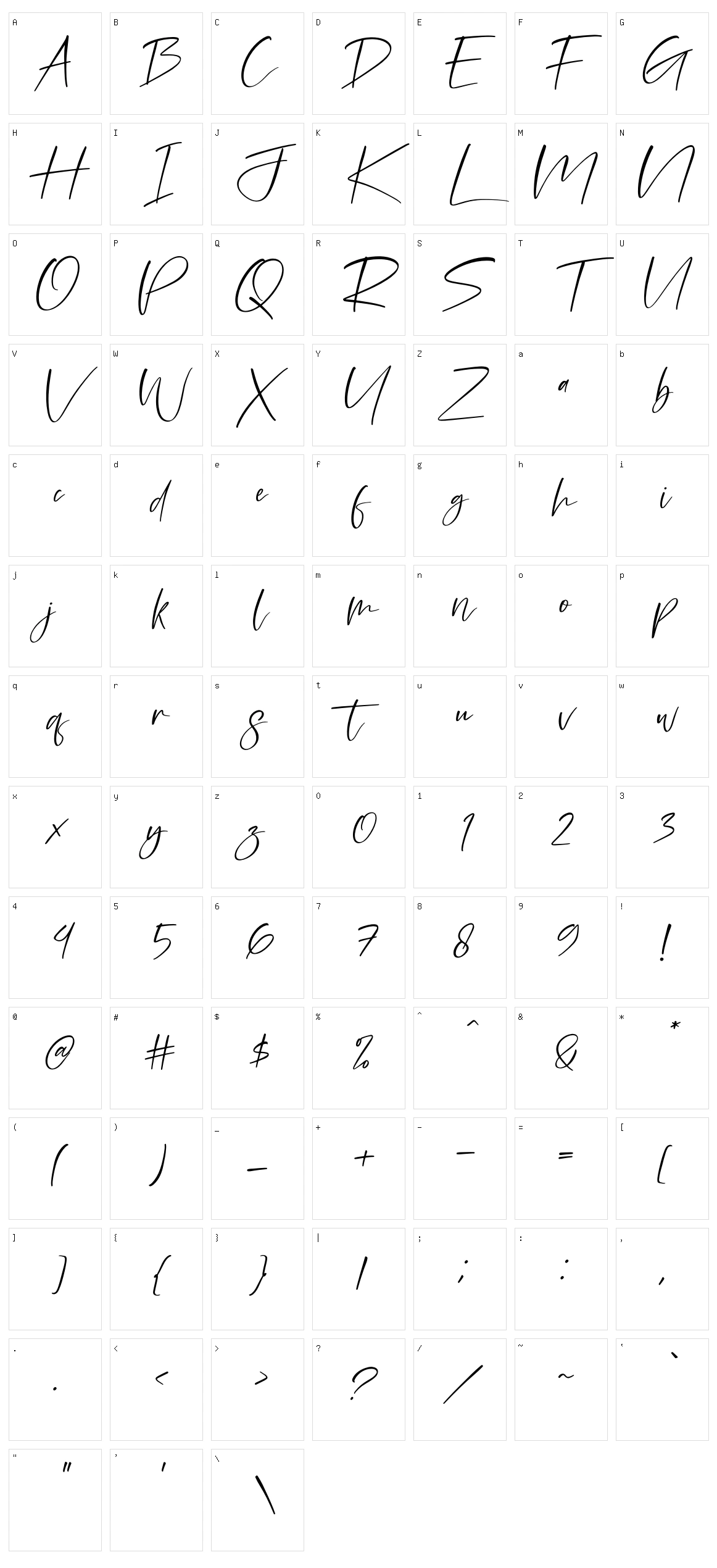 Jhollie Elisha Character Set