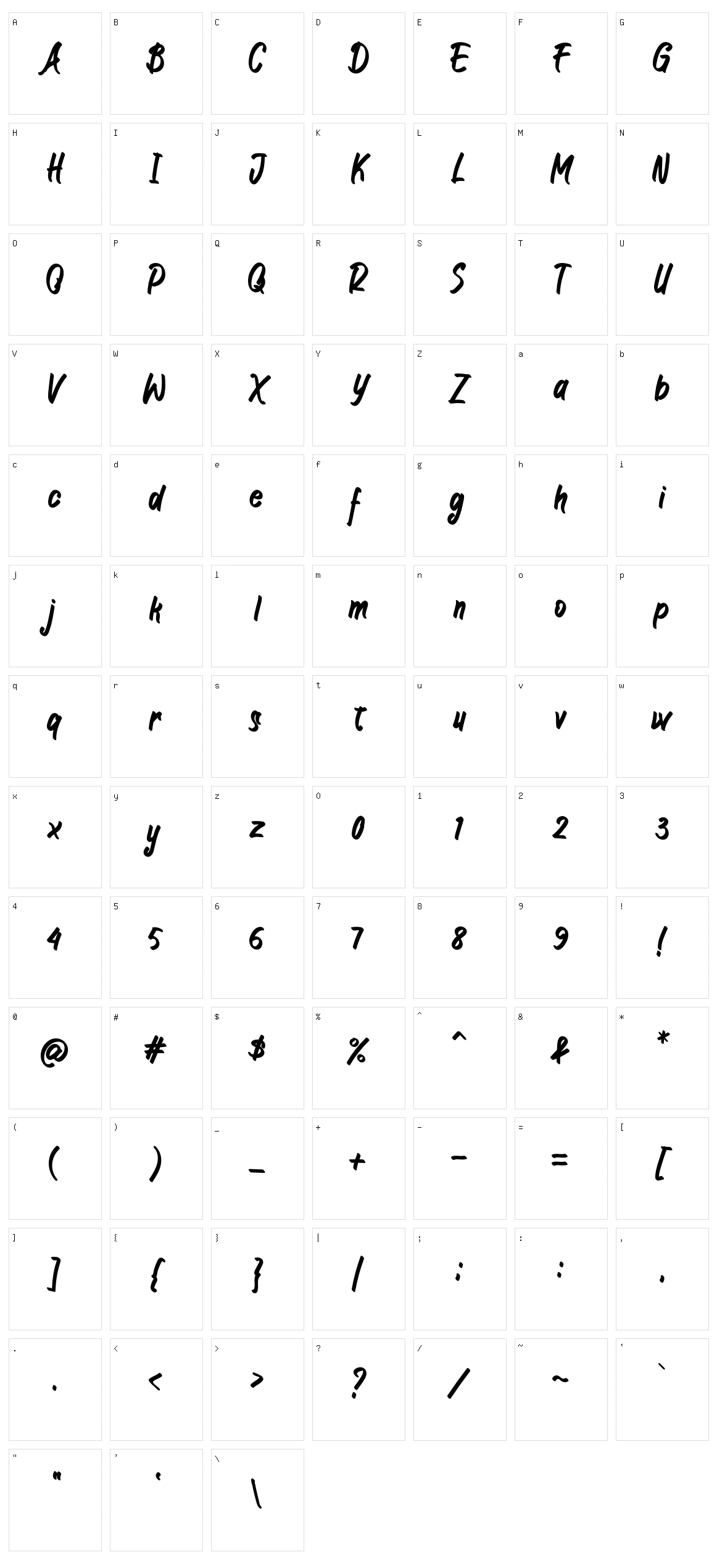 Jiangkrik Character Set