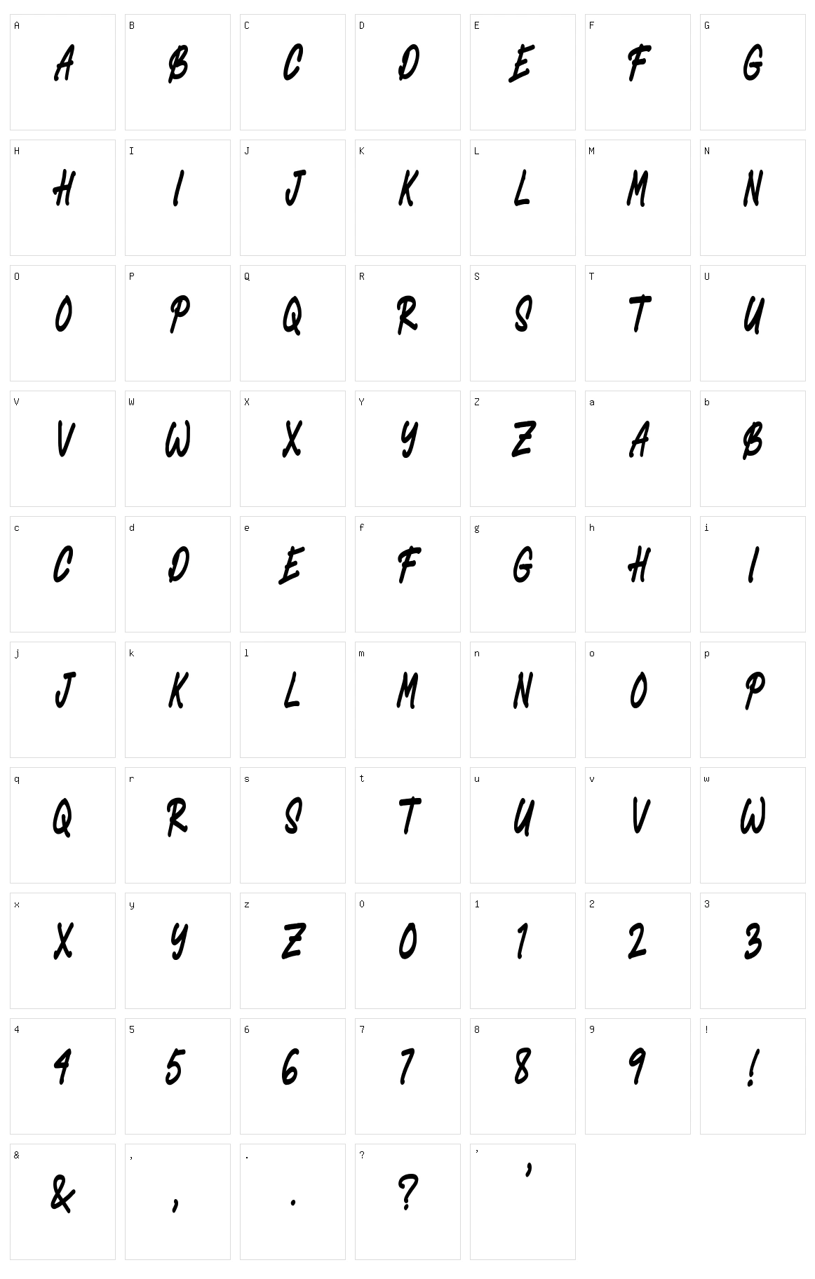 Johnie Horian Character Set