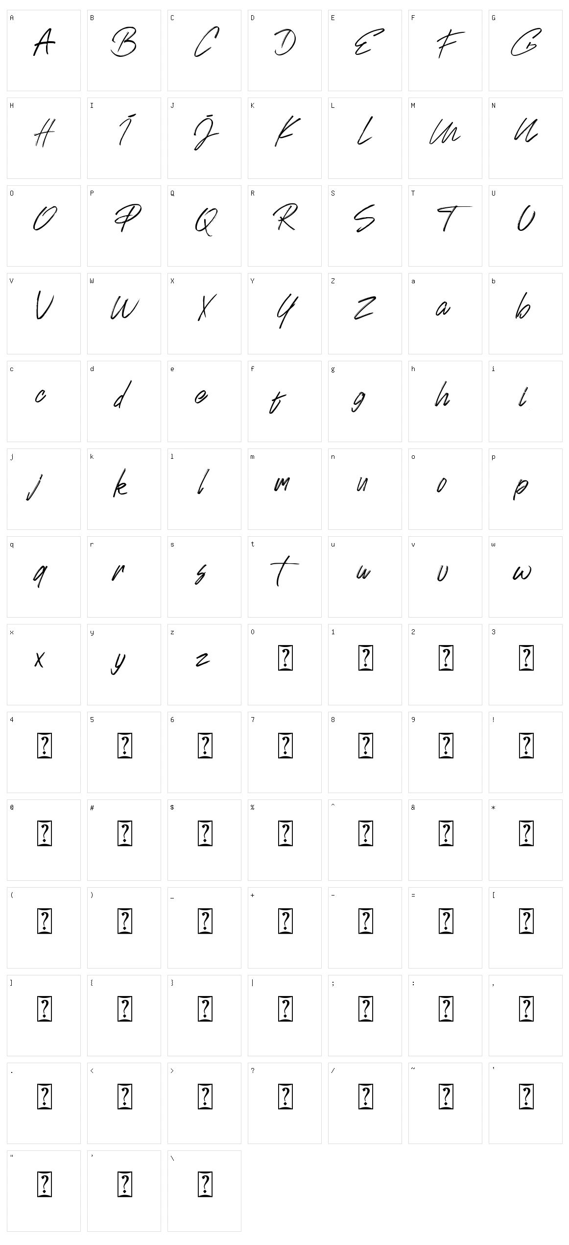 Johnson Rock Character Set