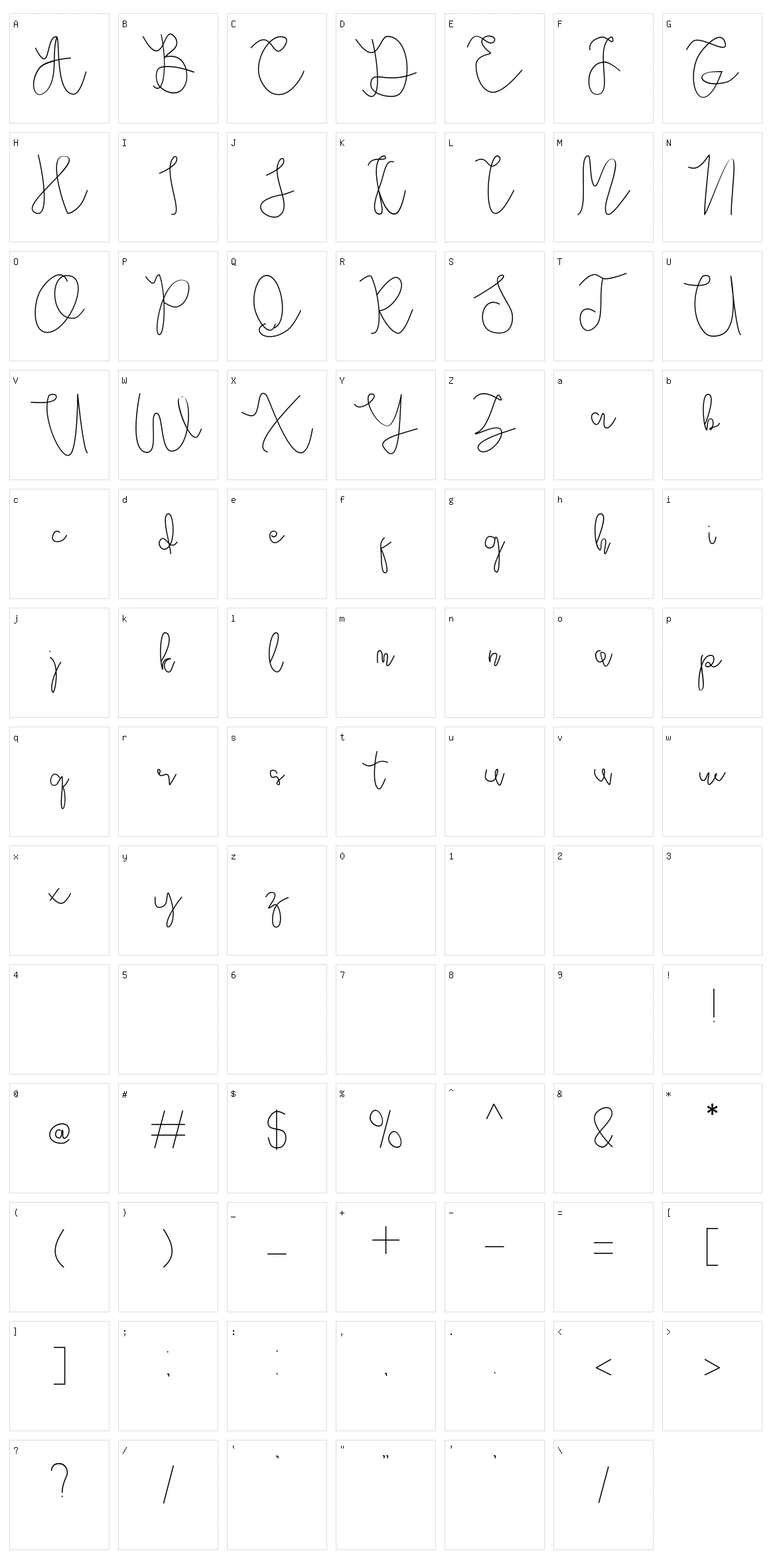 Jonathan Character Set