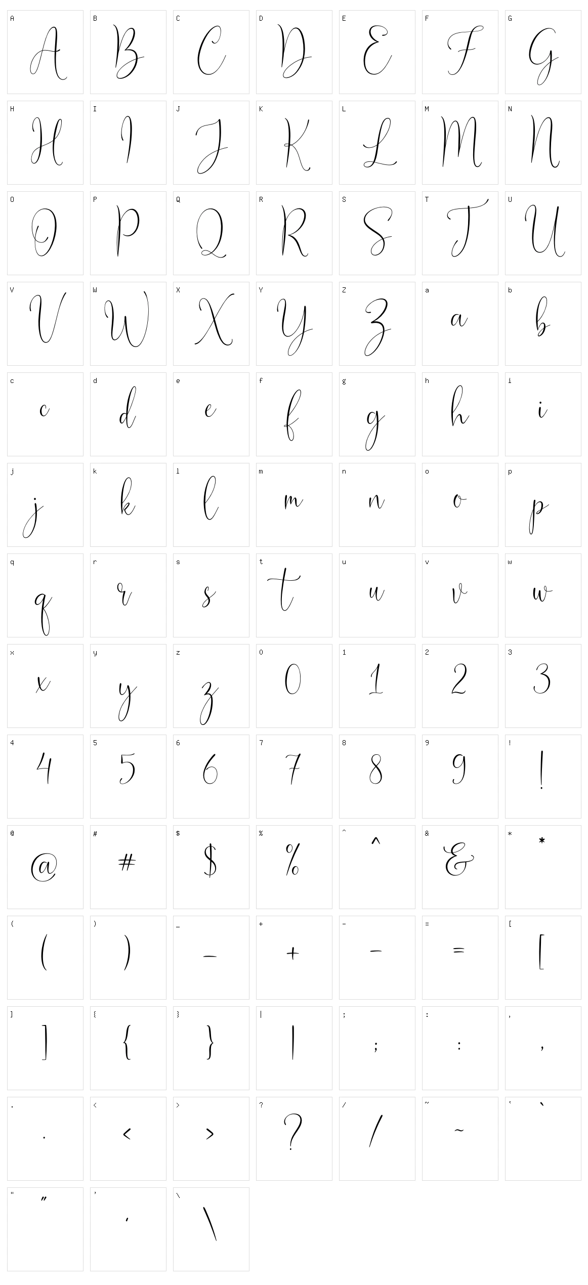 Joseph Olivia Character Set