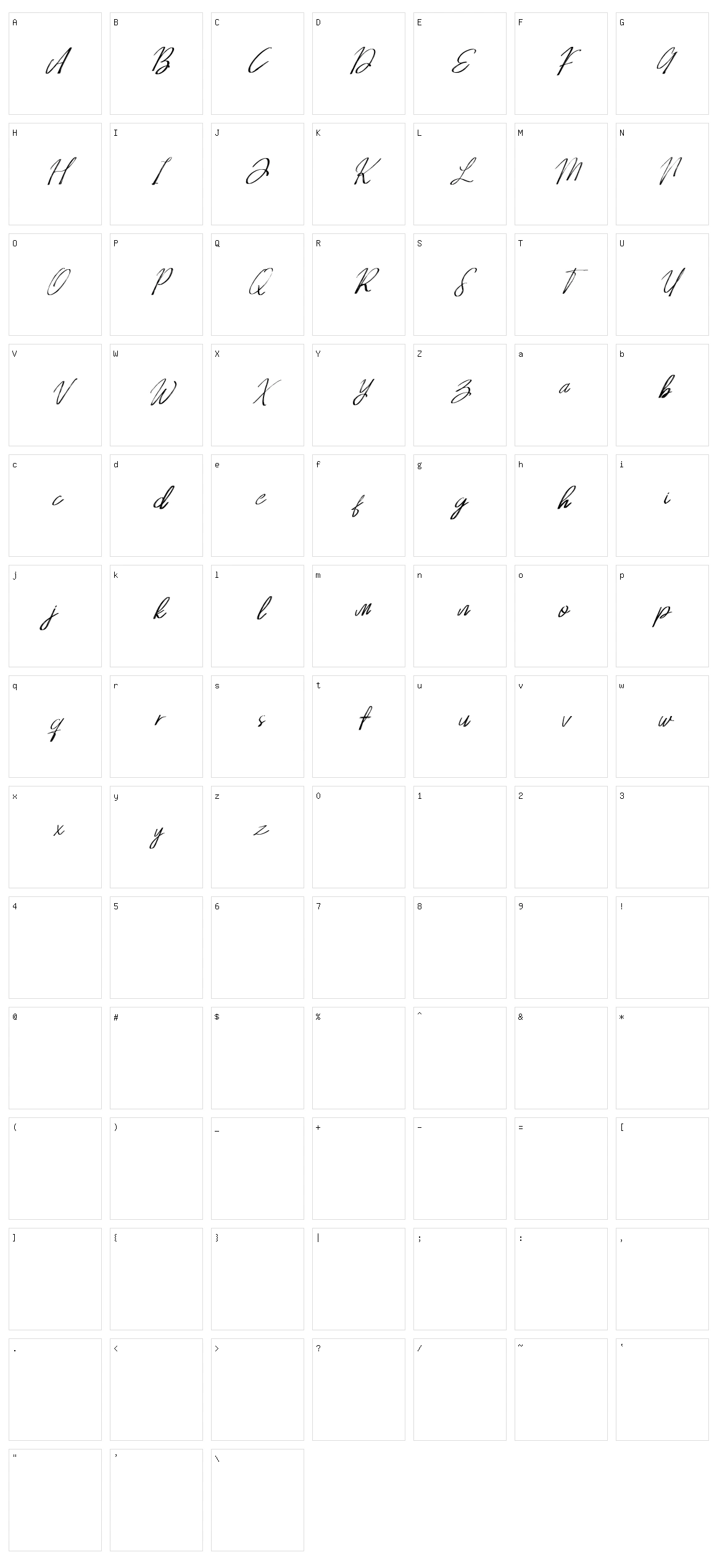 Josephine Character Set