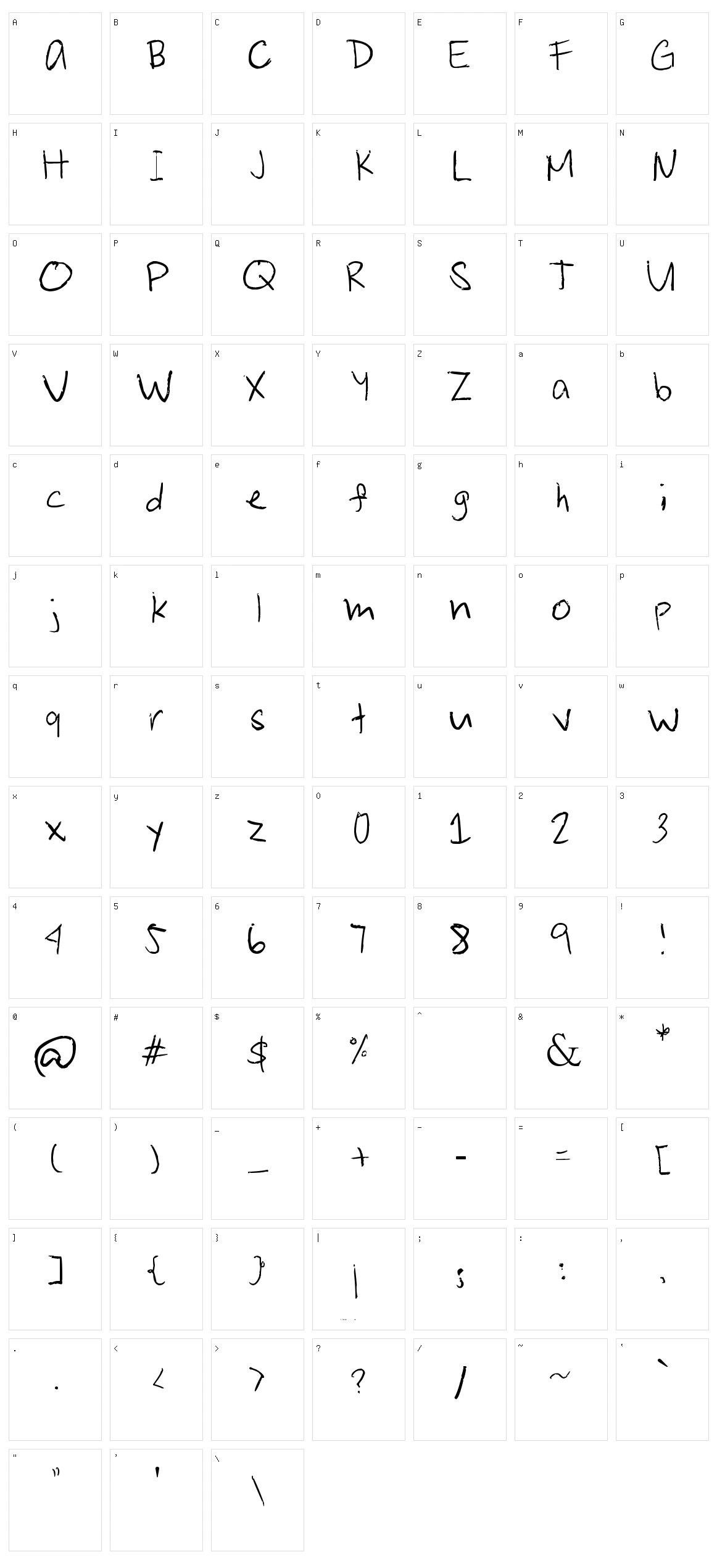 Joshua Senapelo Character Set