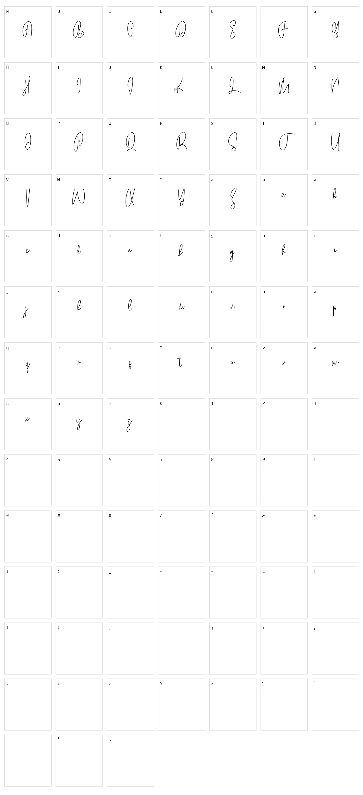 Judith Character Set