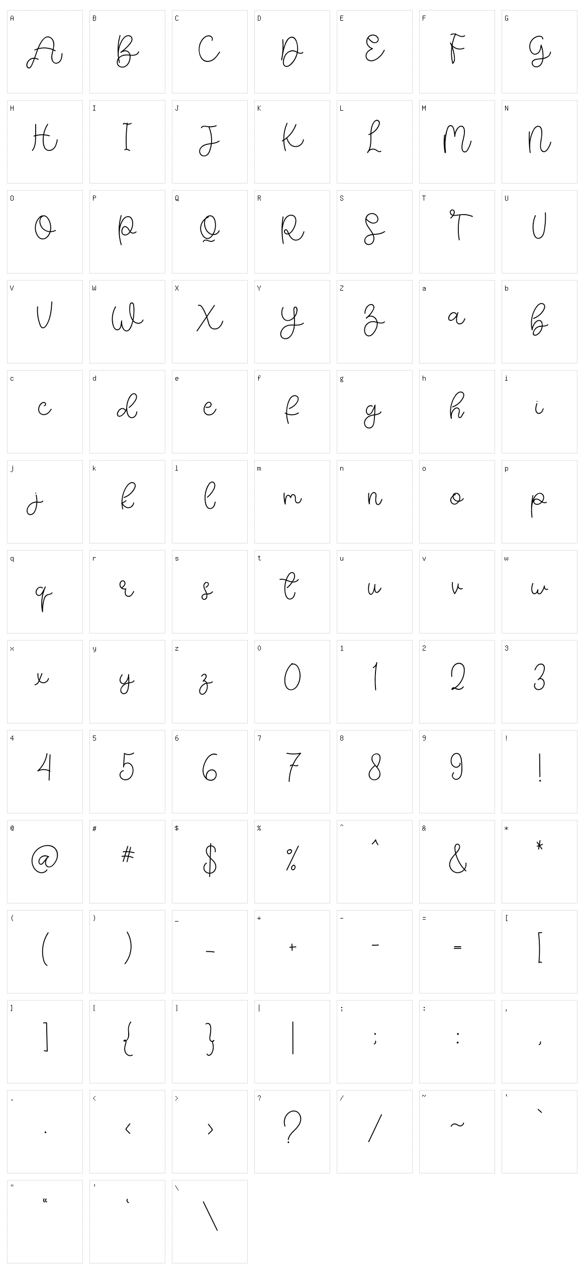 Julia Girl Character Set