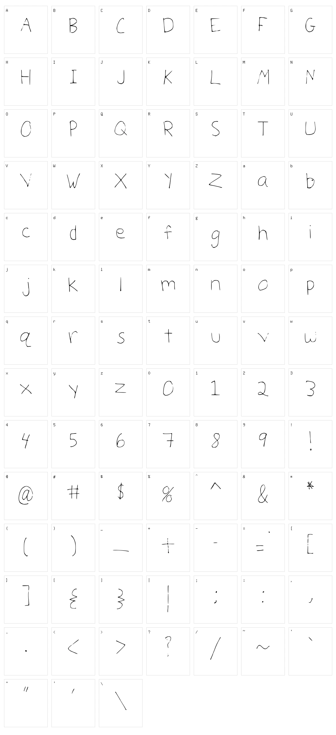 Julialicious Character Set