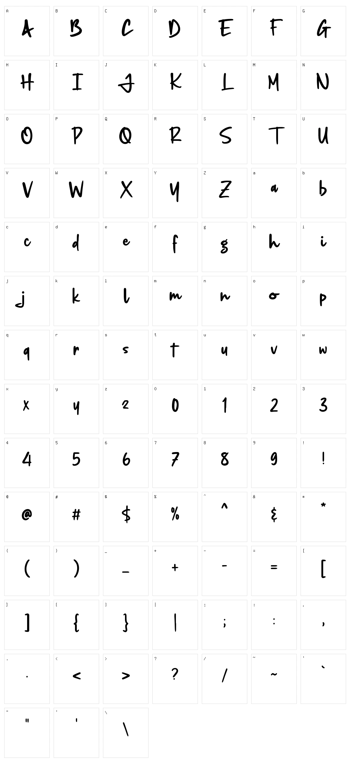 Jungledise Character Set