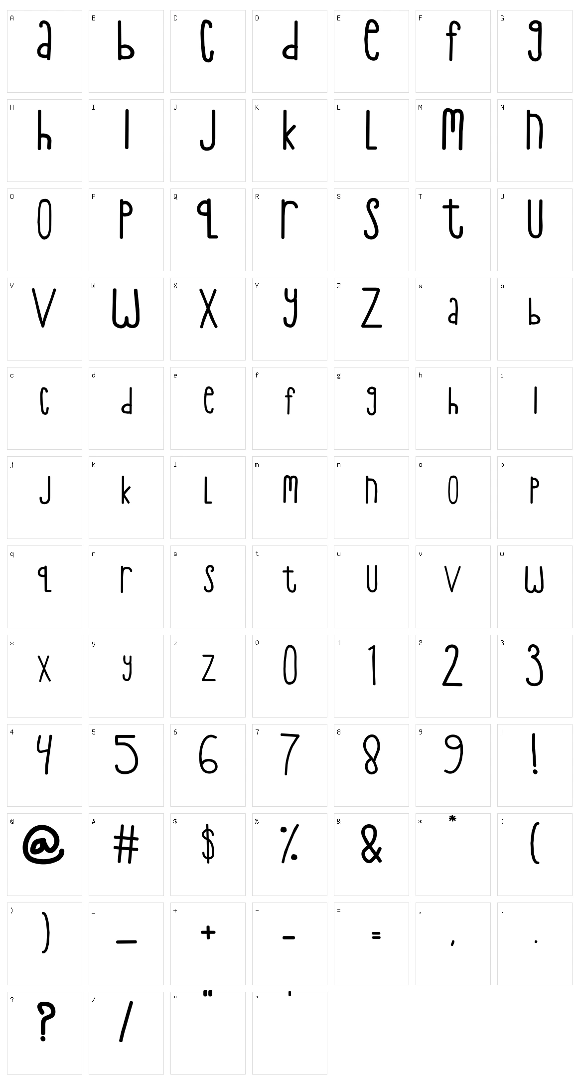 Juni 2009 Character Set