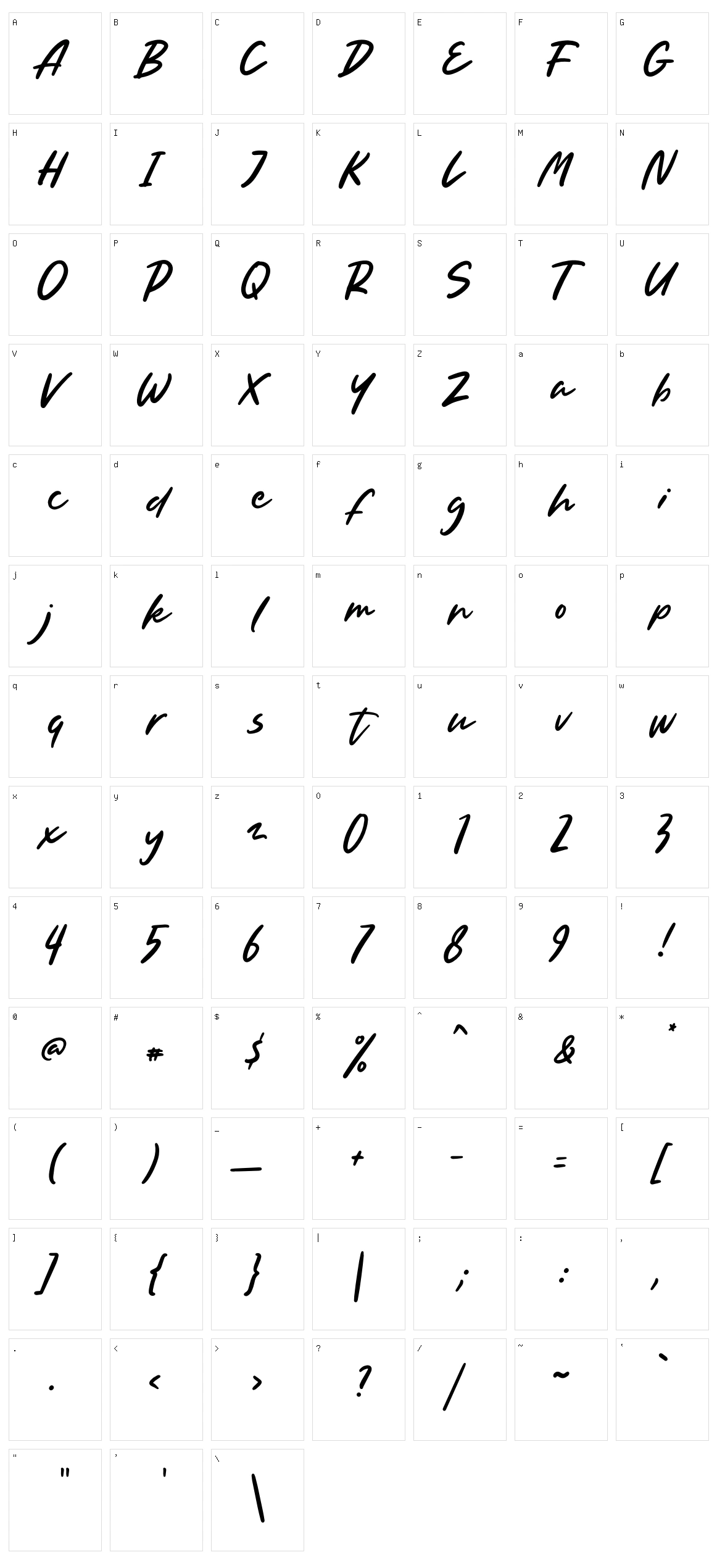 Just For You Character Set