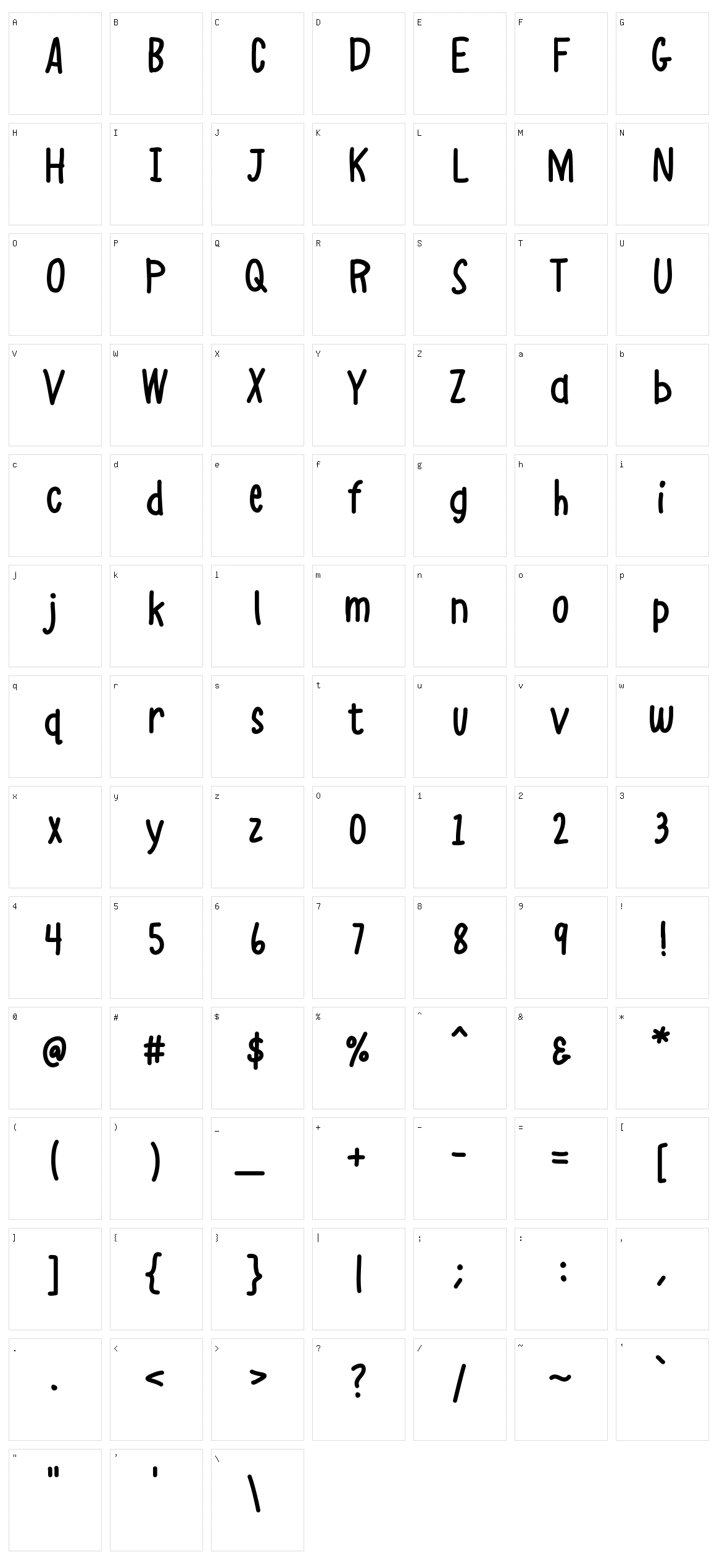 K26 Alpha Casual Character Set