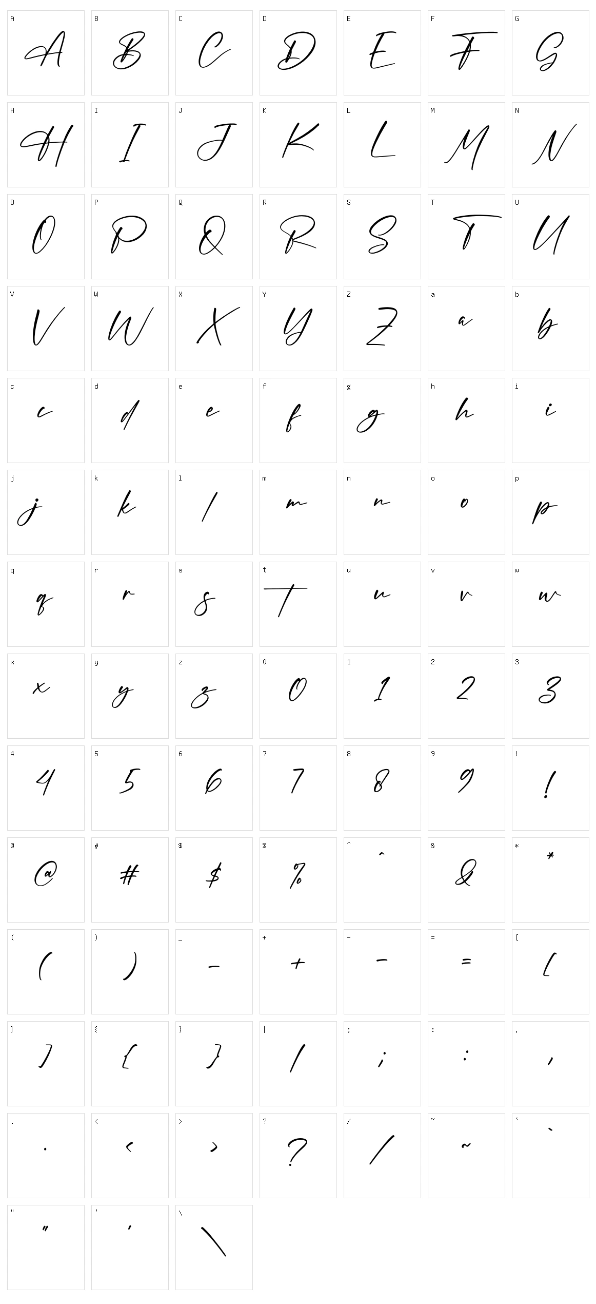 Kahistto Character Set