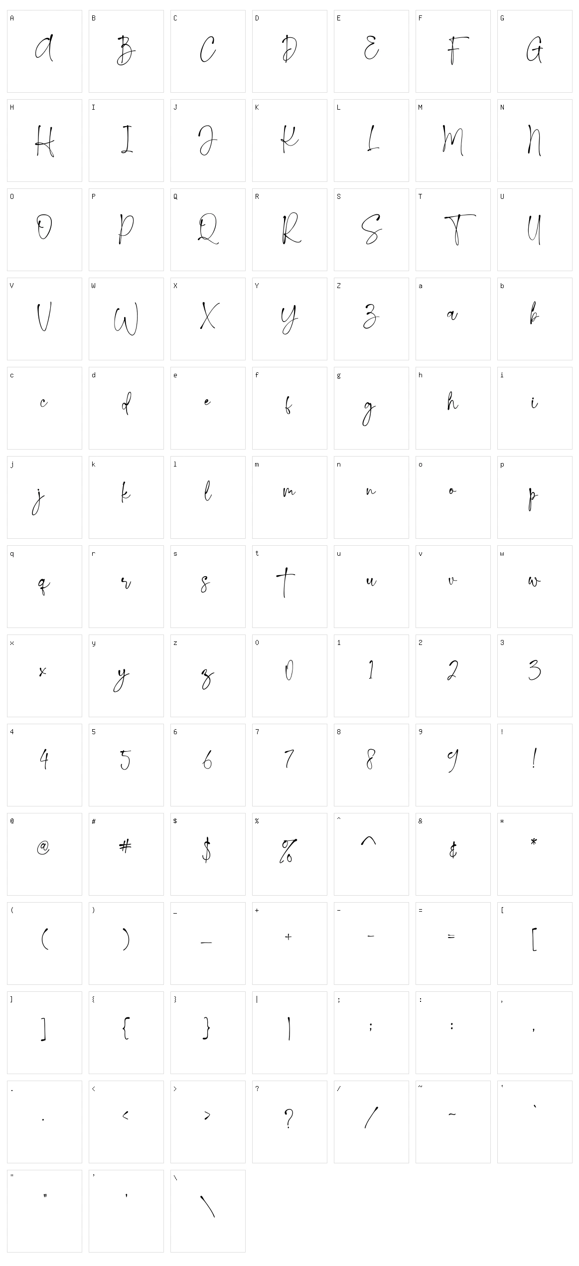 Kallissa Signature Character Set