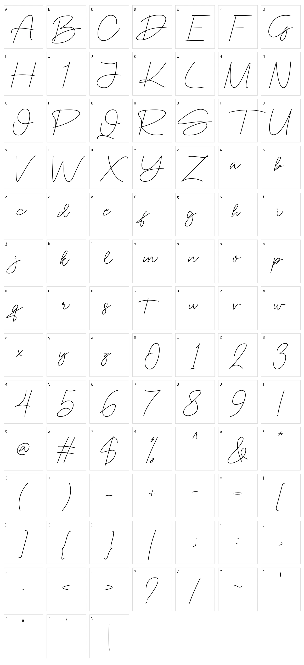 Kalste Character Set