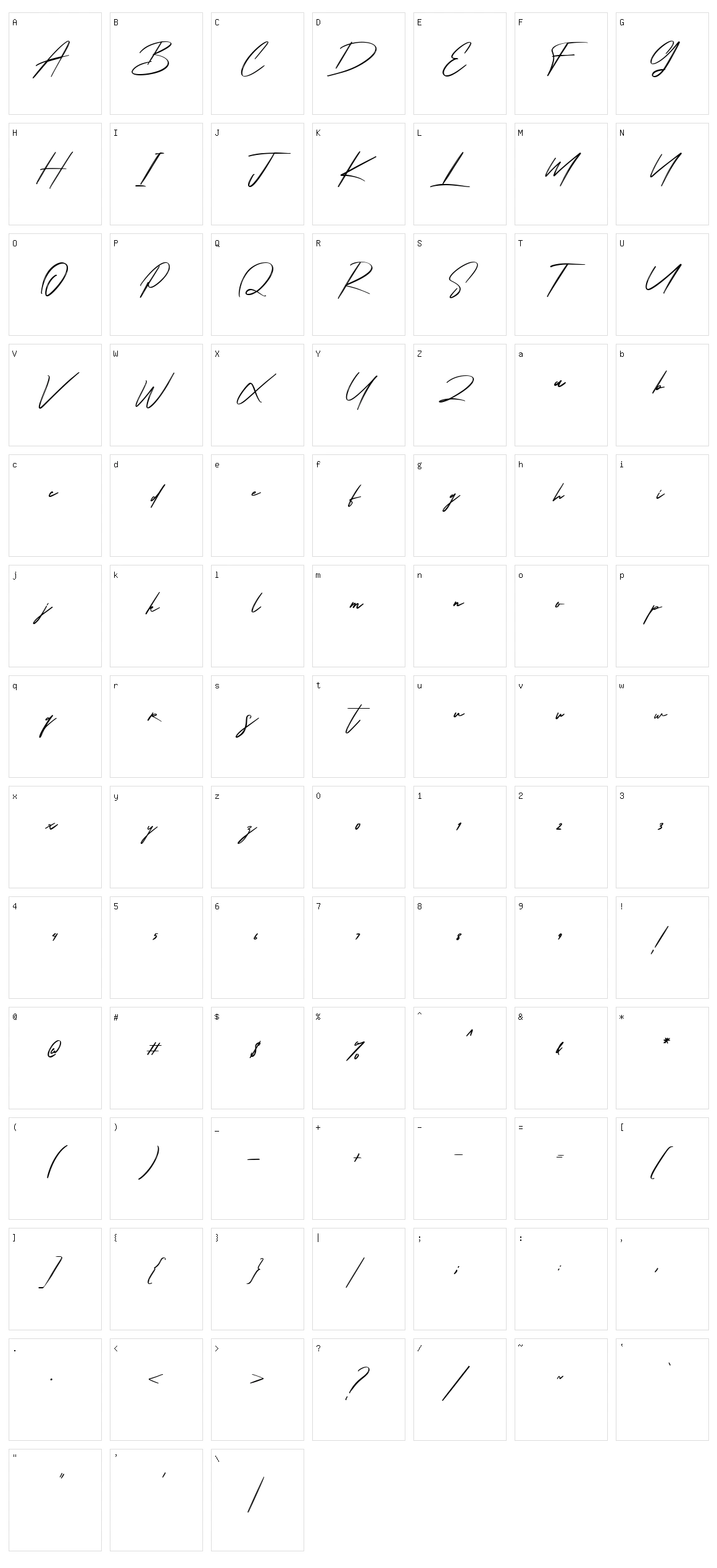 Karlotus Character Set