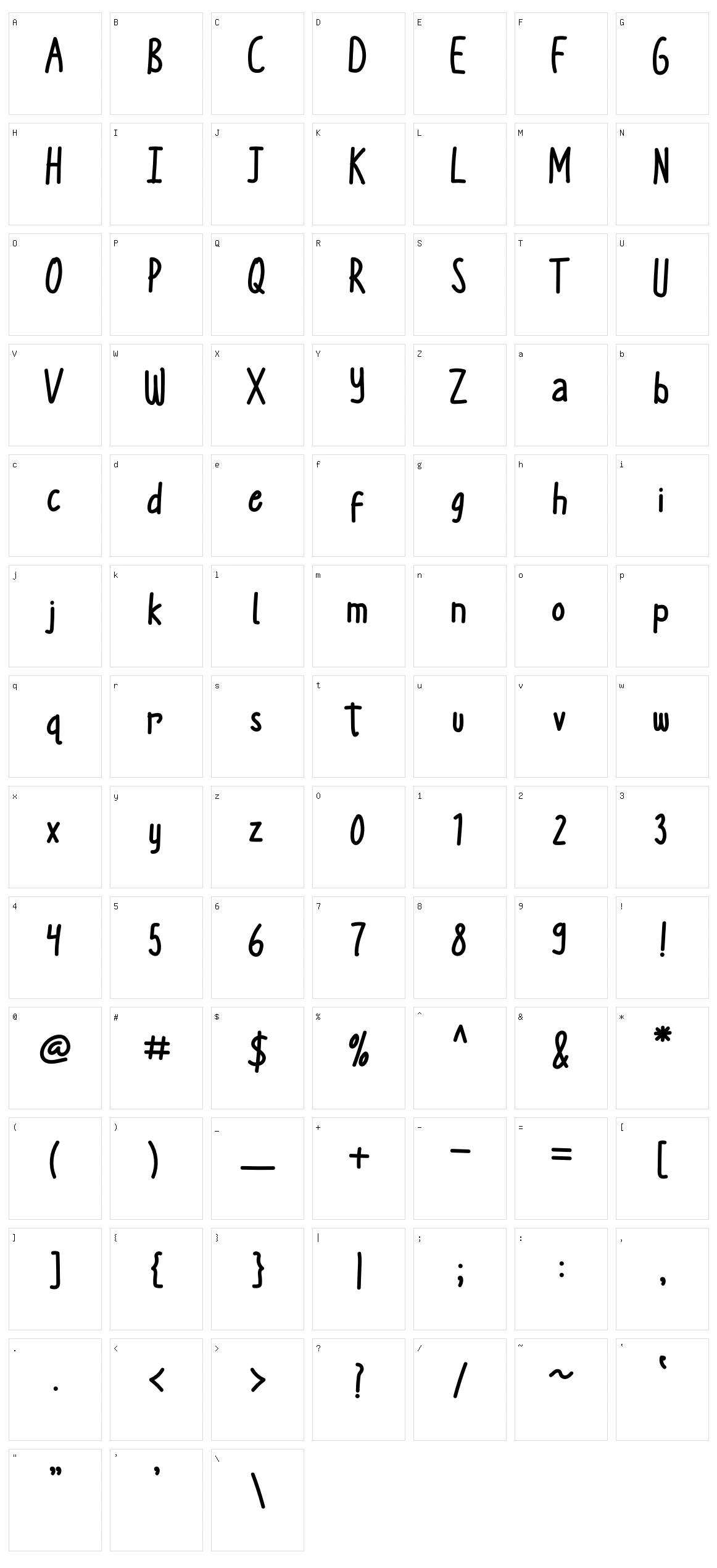 Kathanesya Character Set