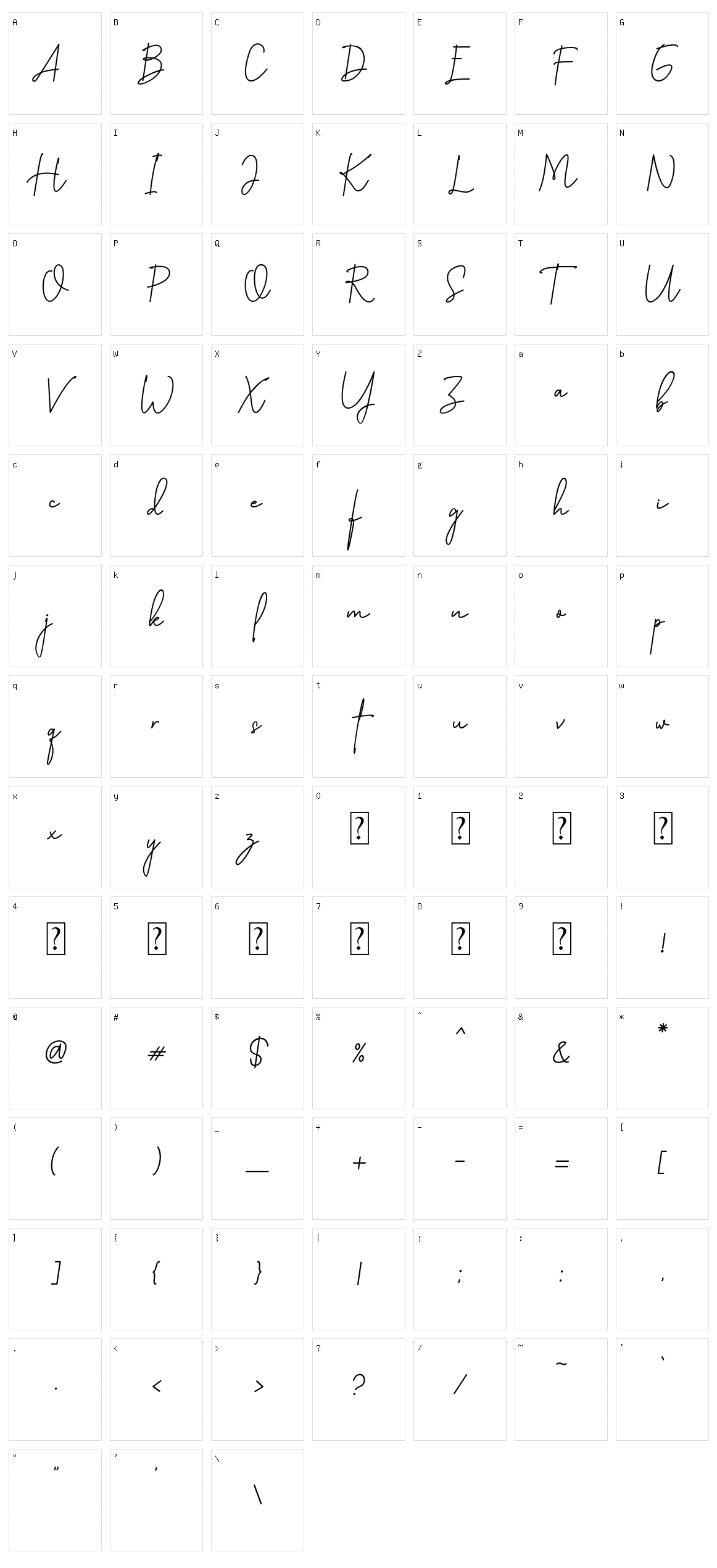 Katty Pretty Character Set