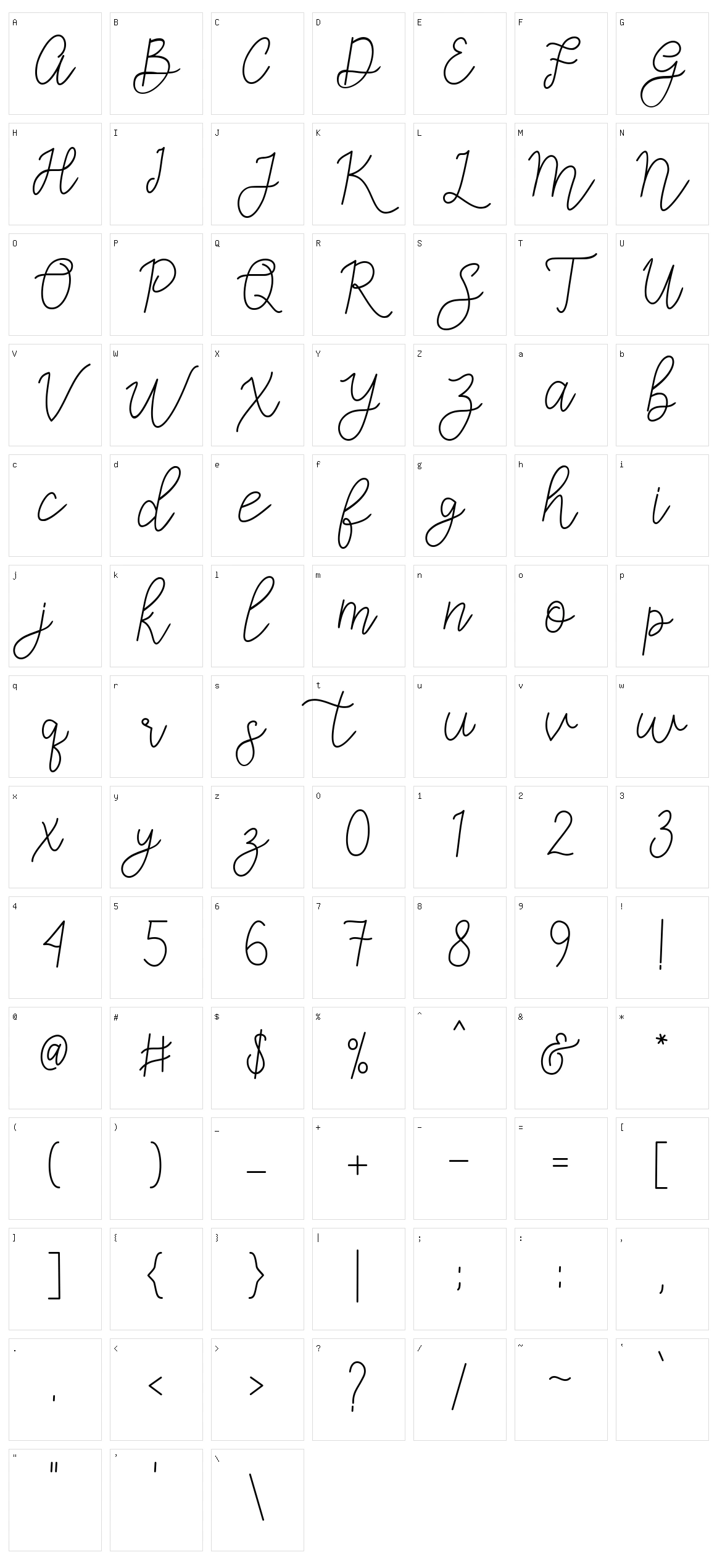 Kelly Leevan Character Set