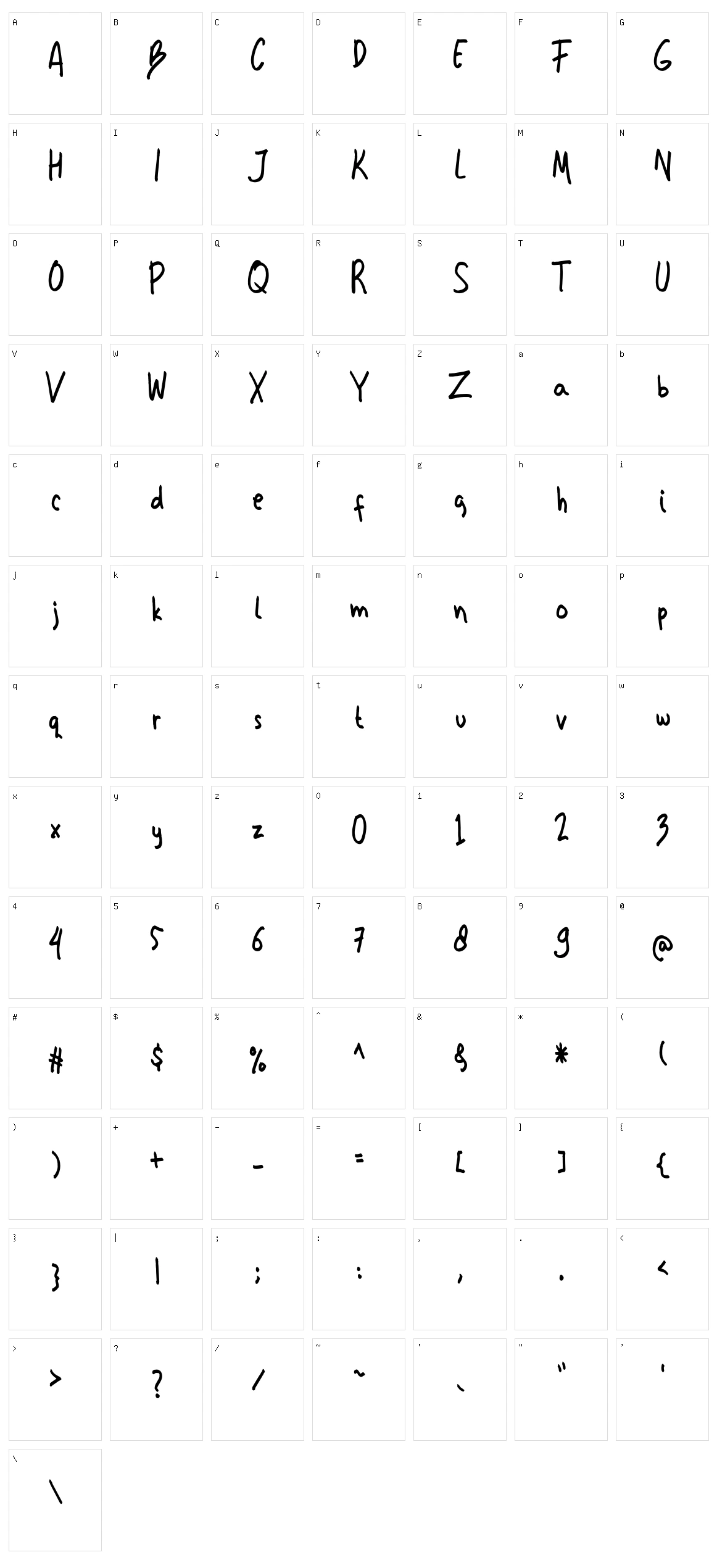 Kemplu Character Set