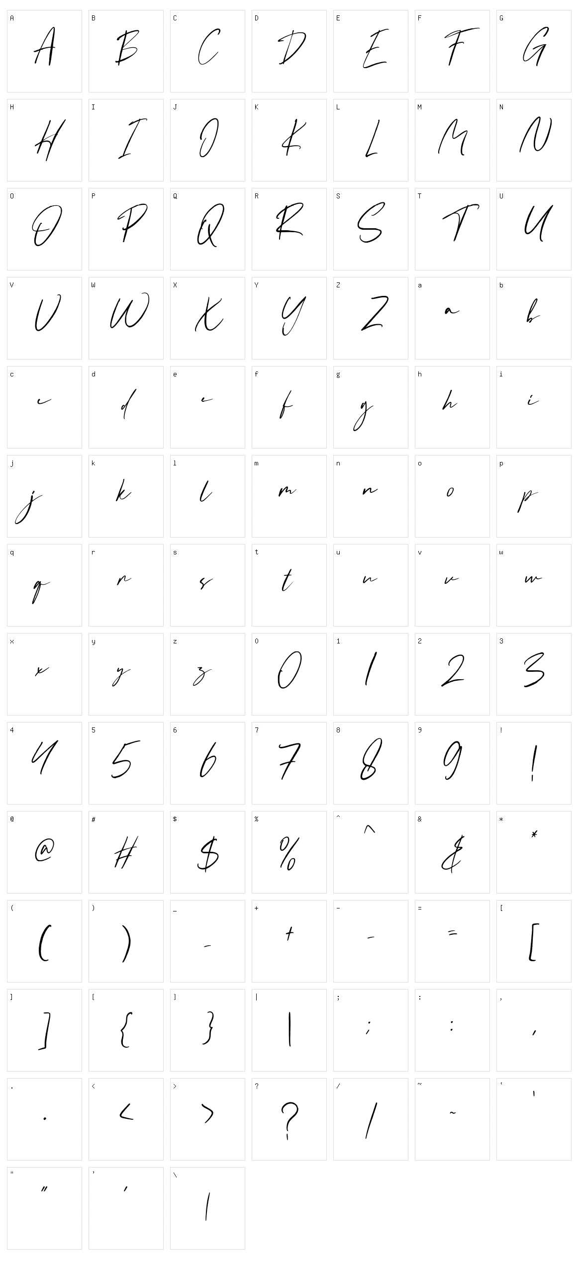 Kendrick Character Set