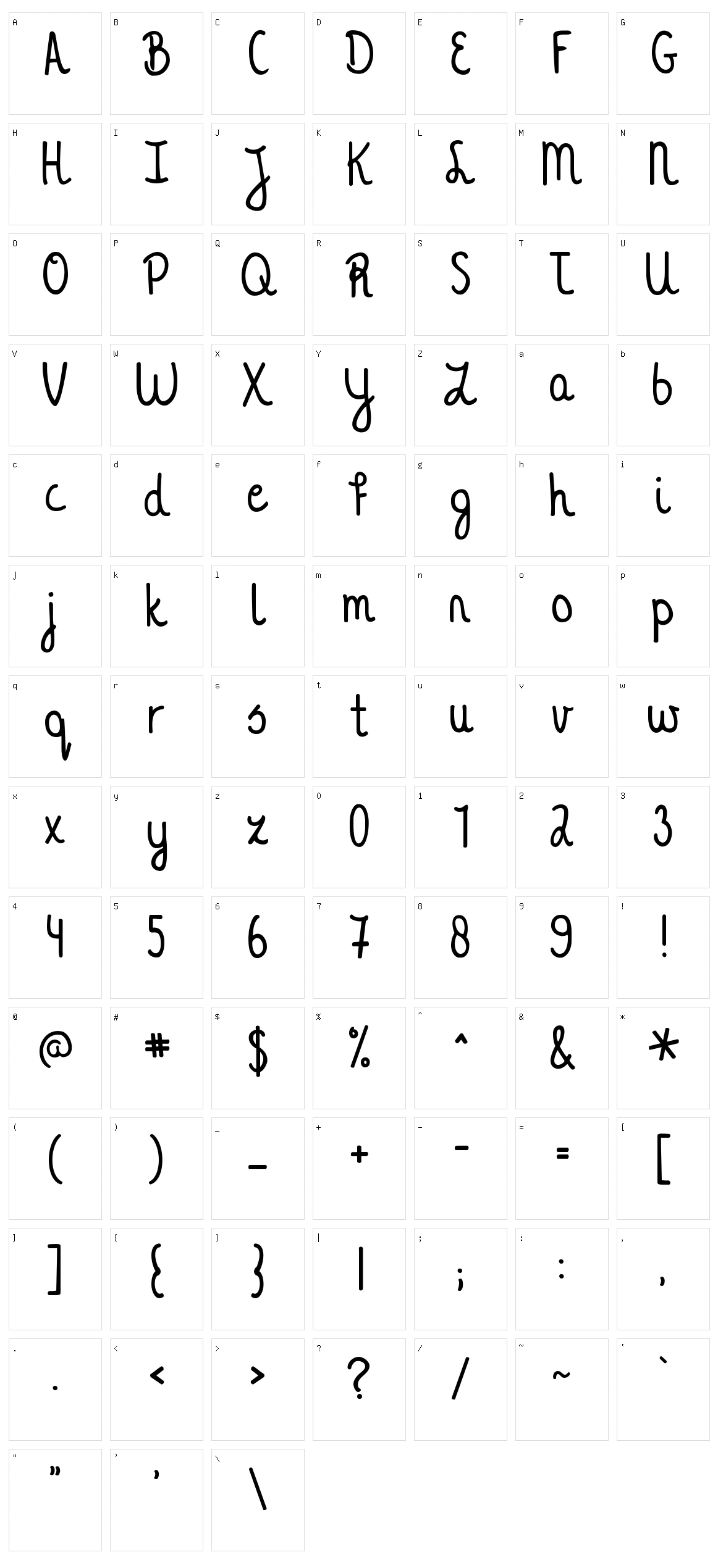 KG A Thousand Years Character Set