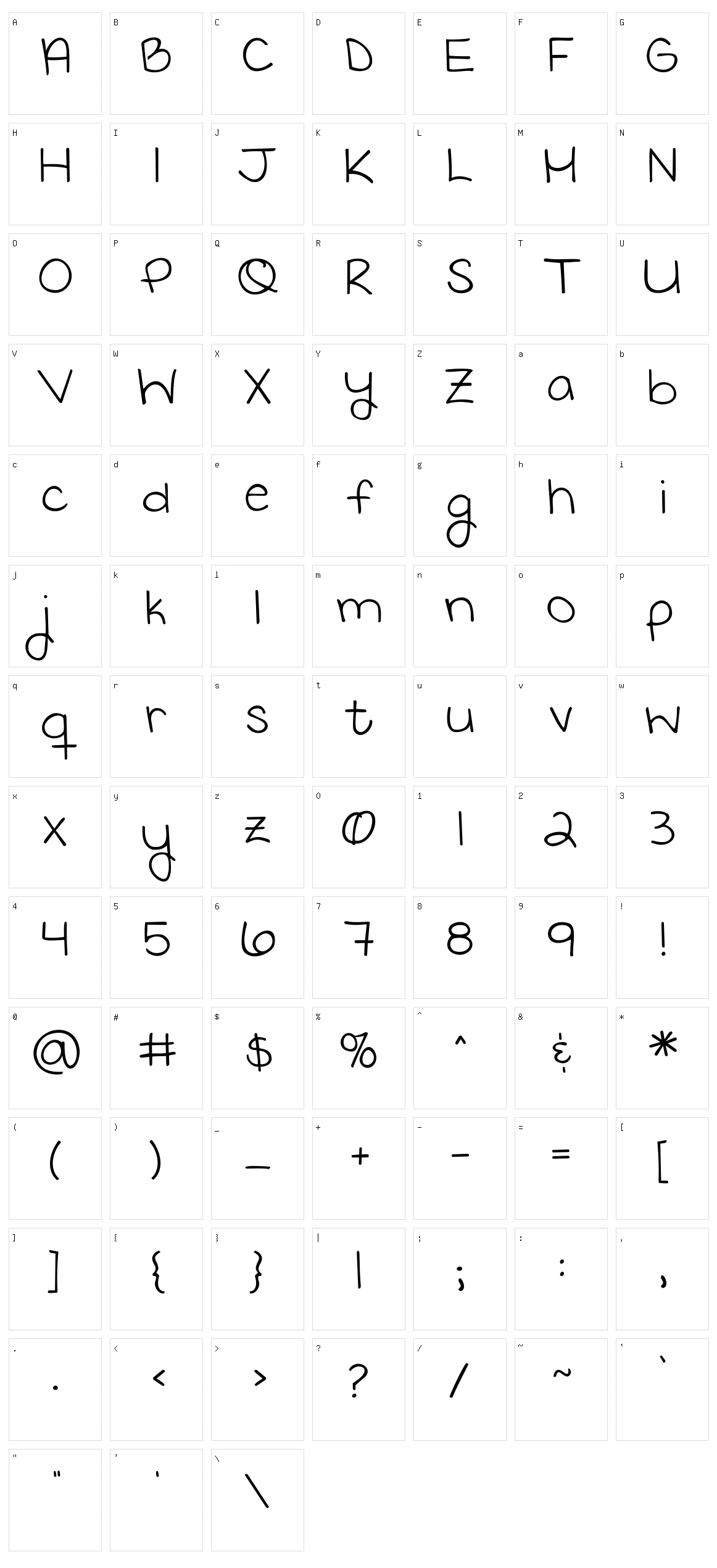 KG Keep Your Head Up Character Set