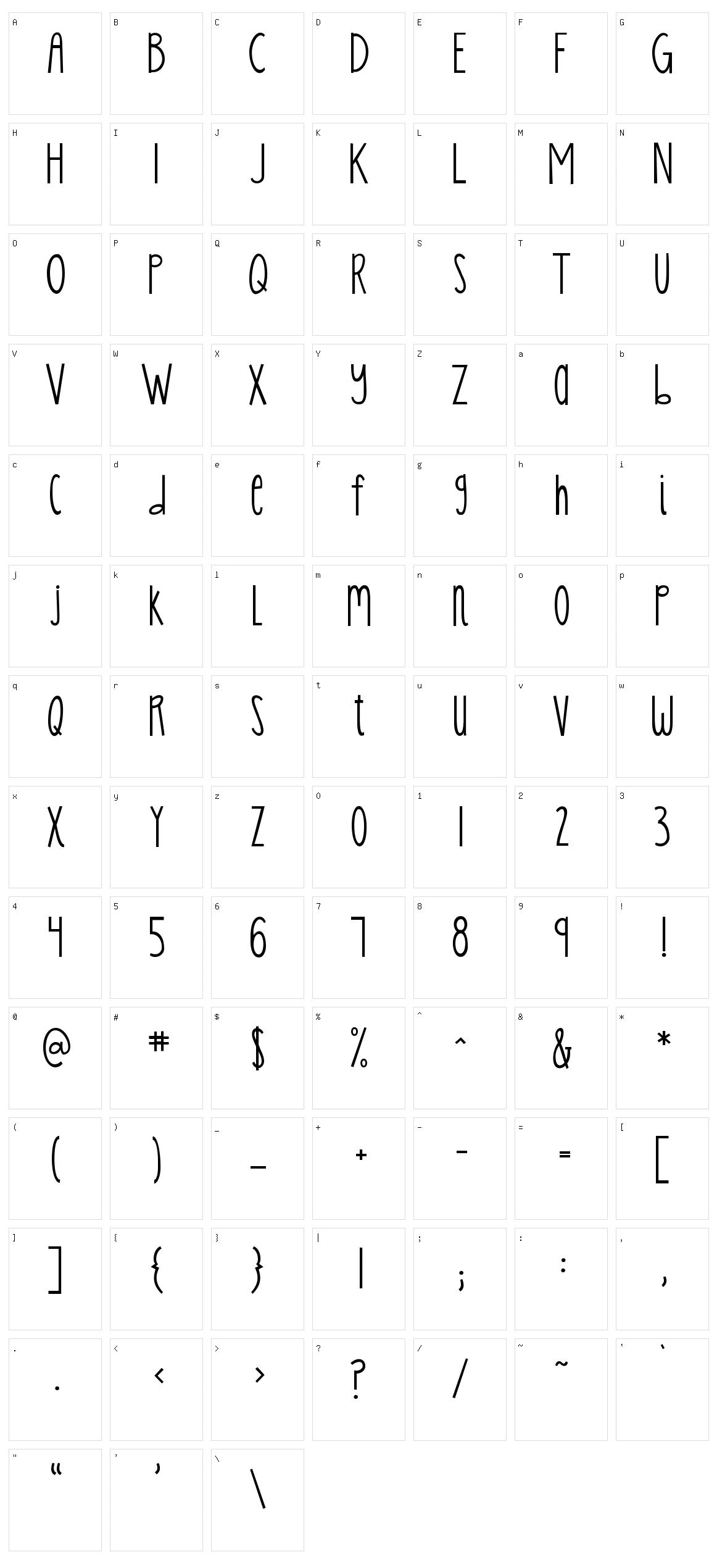 KG Skinny Latte Character Set