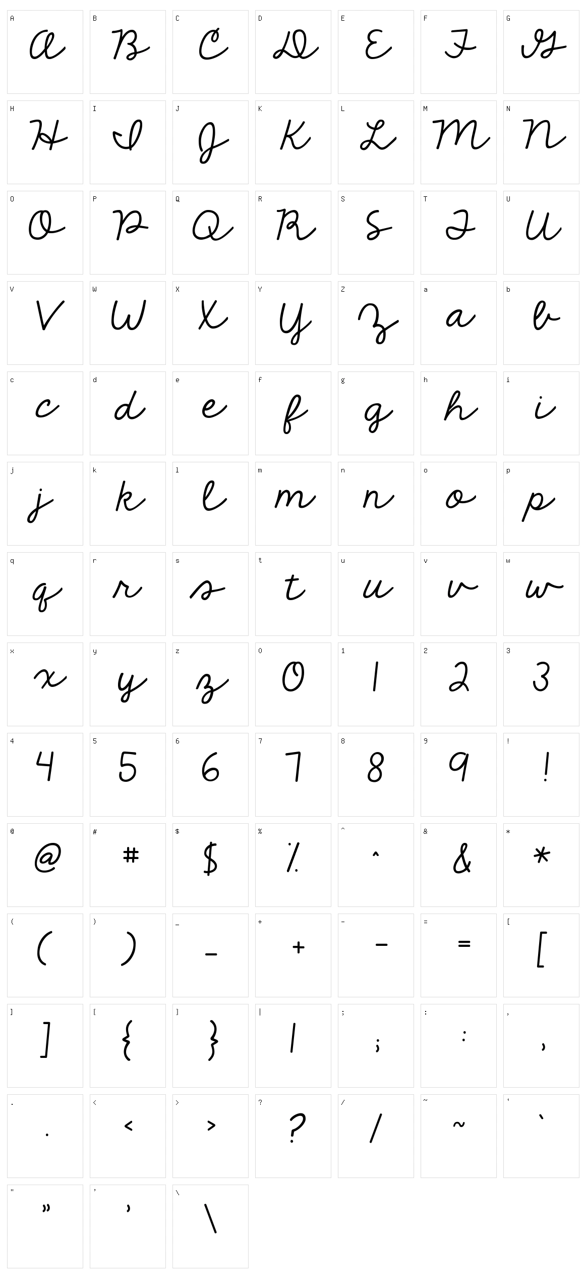 KG The Fighter Character Set