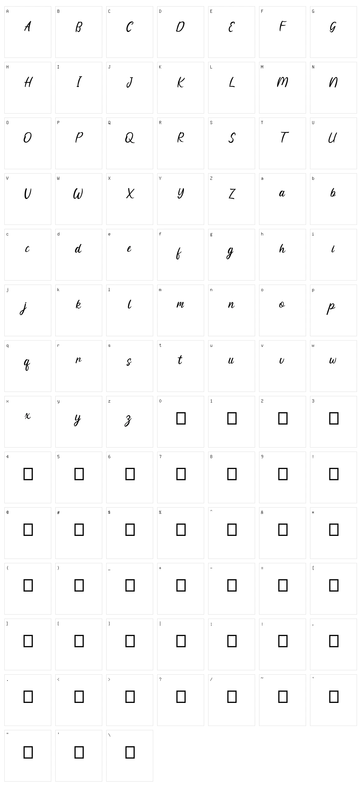 Khageats Character Set