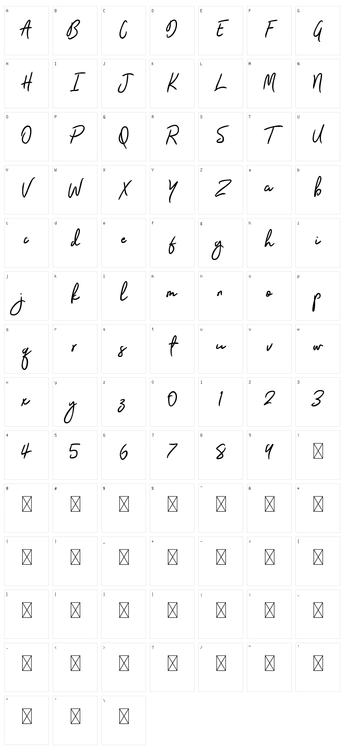 Khalid Character Set