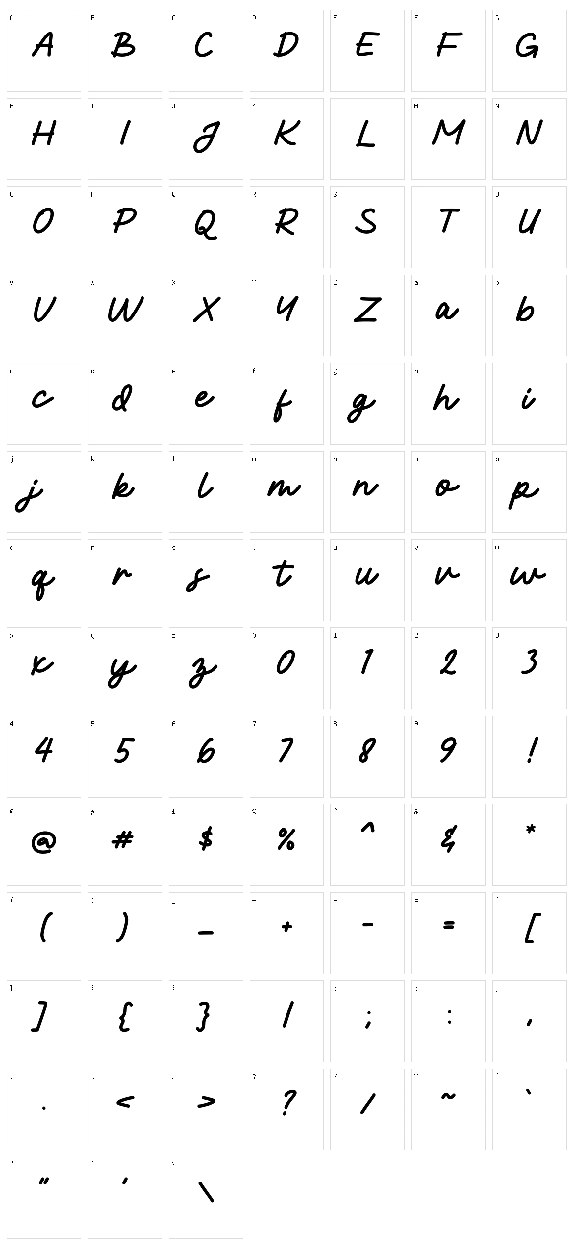 Khalila Character Set