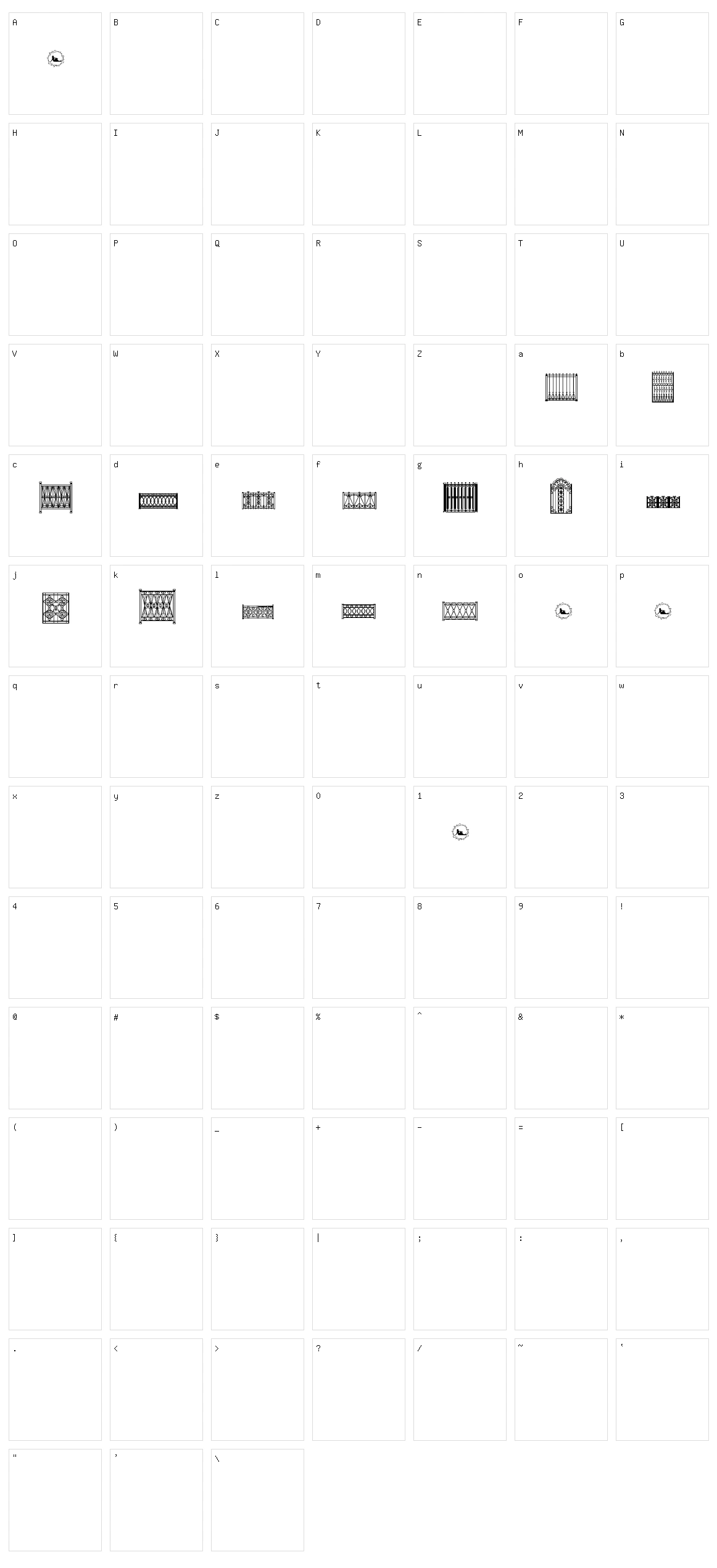 Fenced In LT Character Set