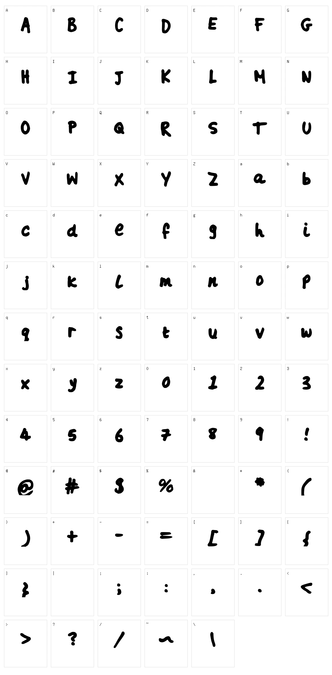 Kibler Character Set