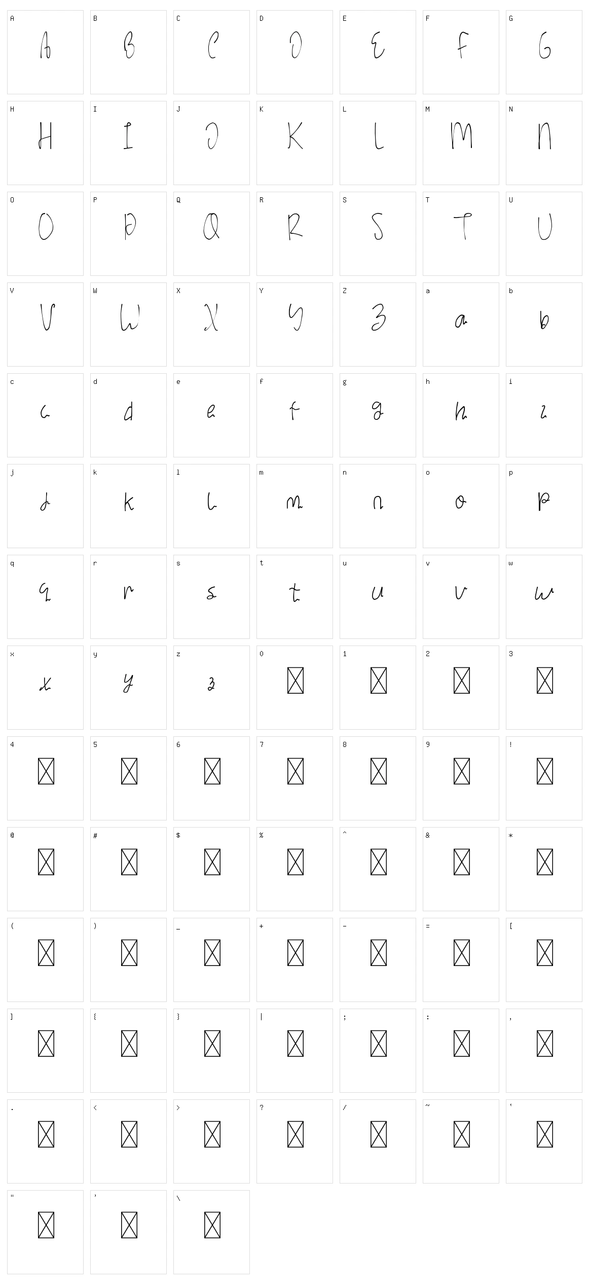 Kids Letter Character Set