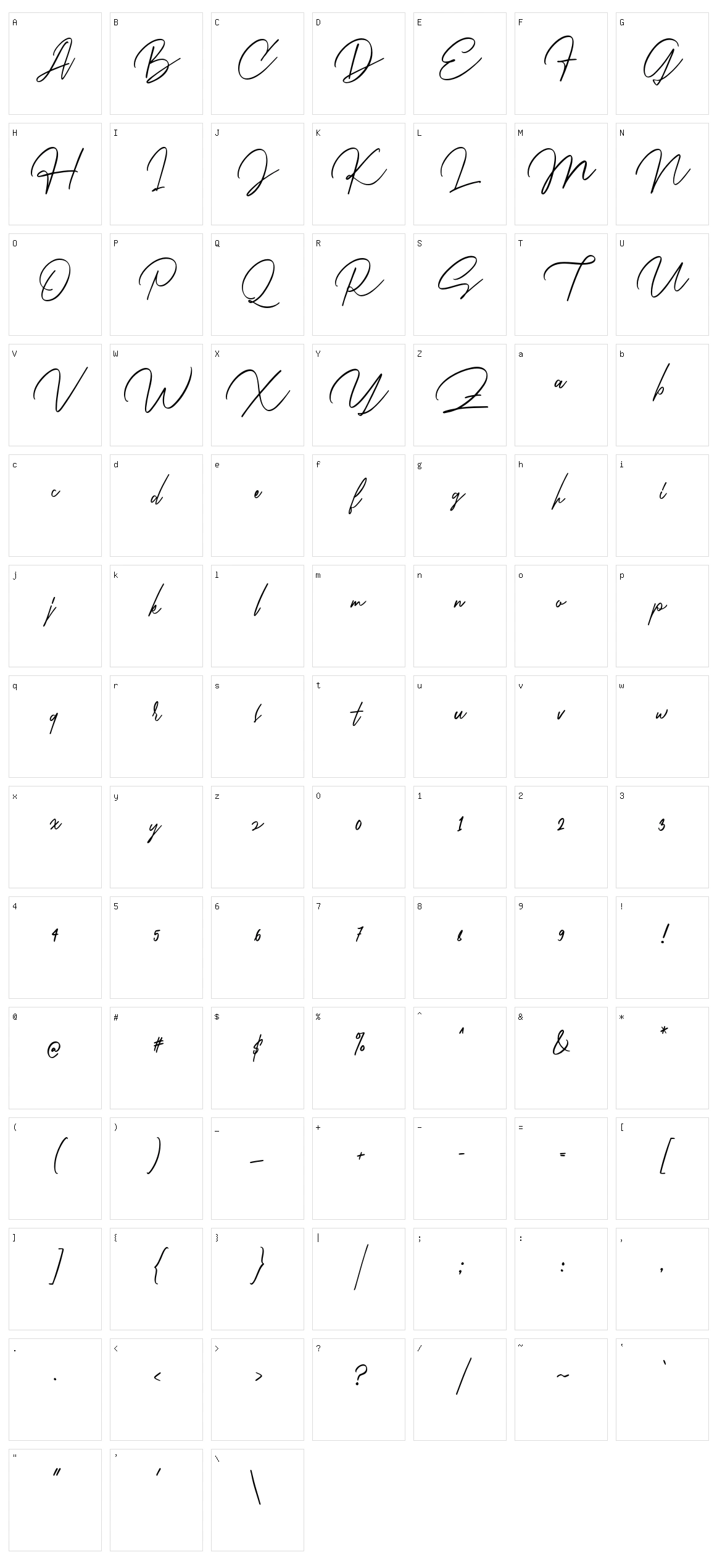 Kilena Character Set