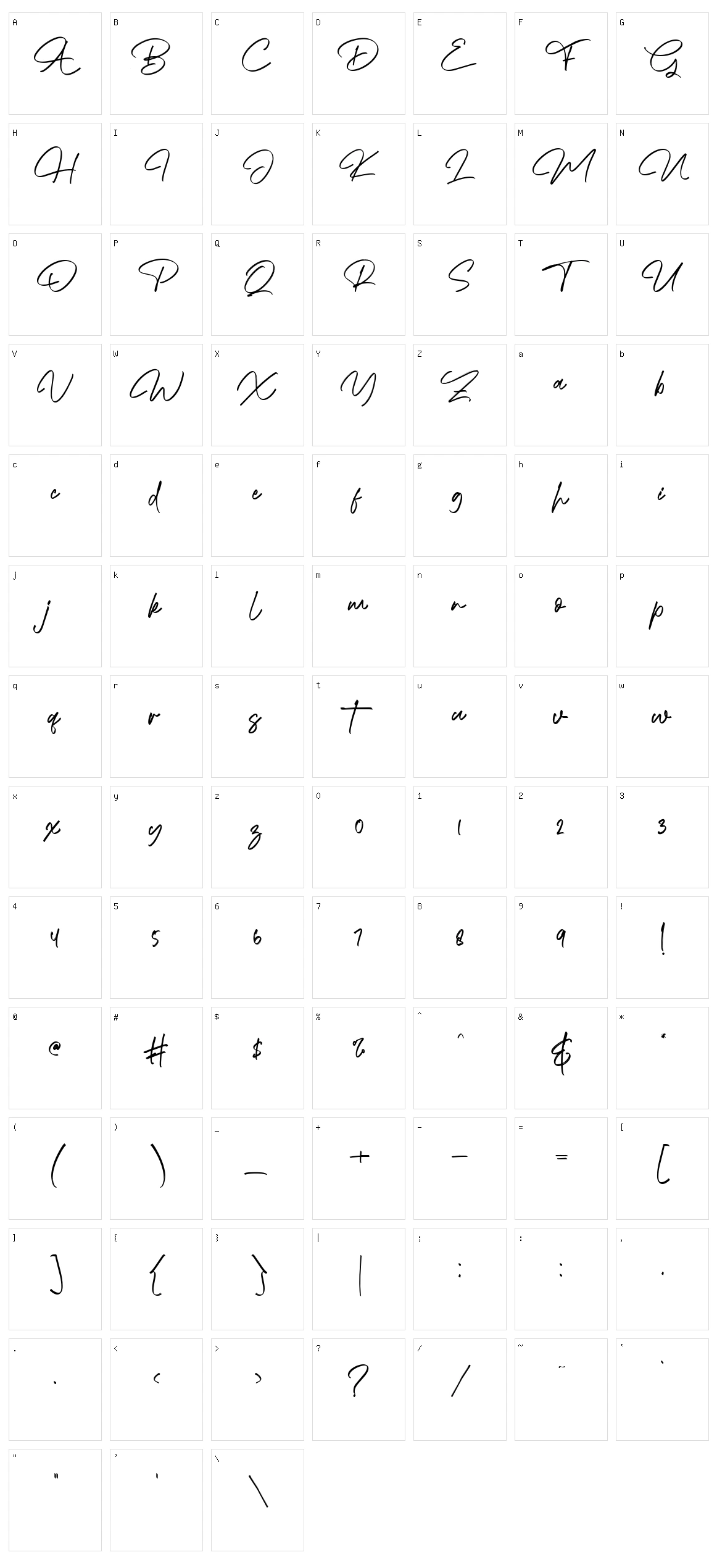 King Waller Character Set