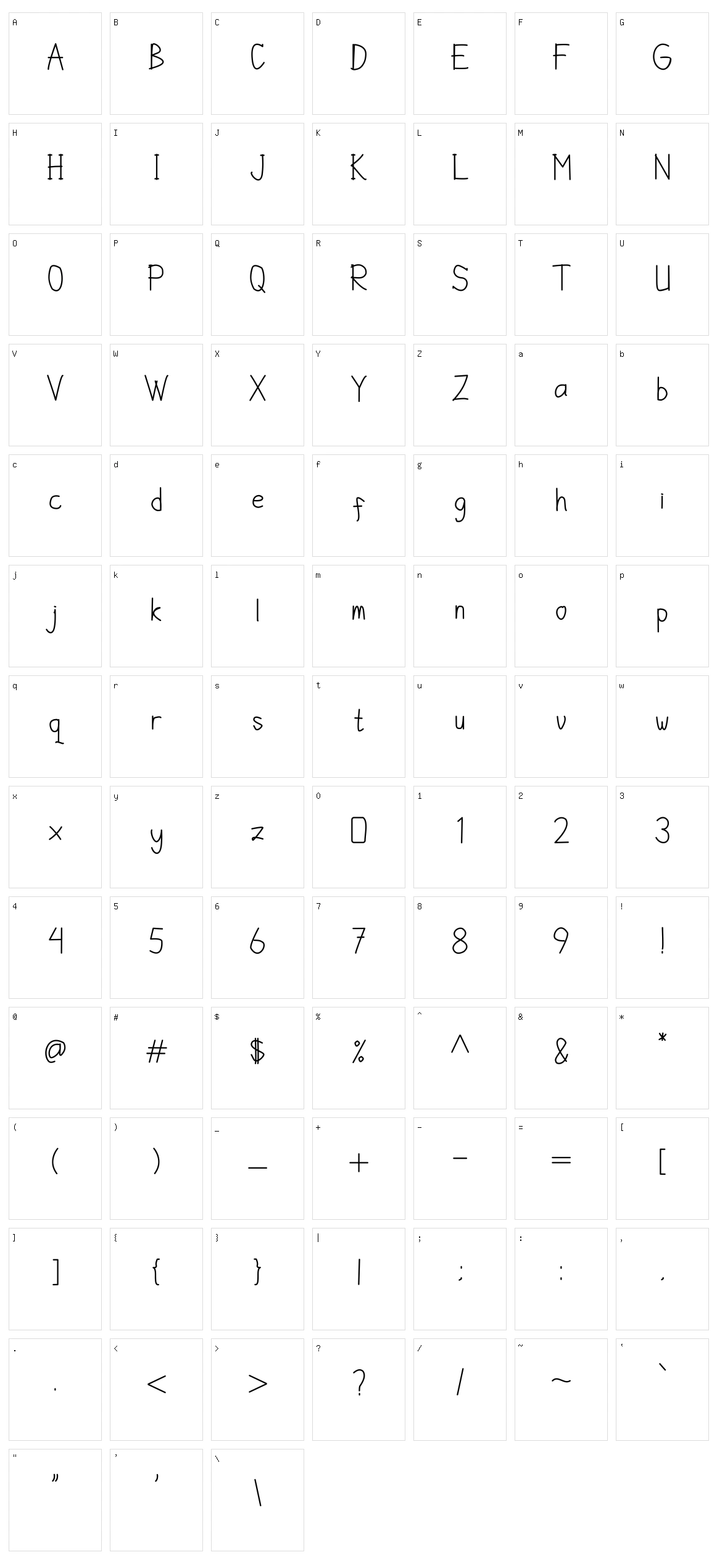 Kinley Character Set