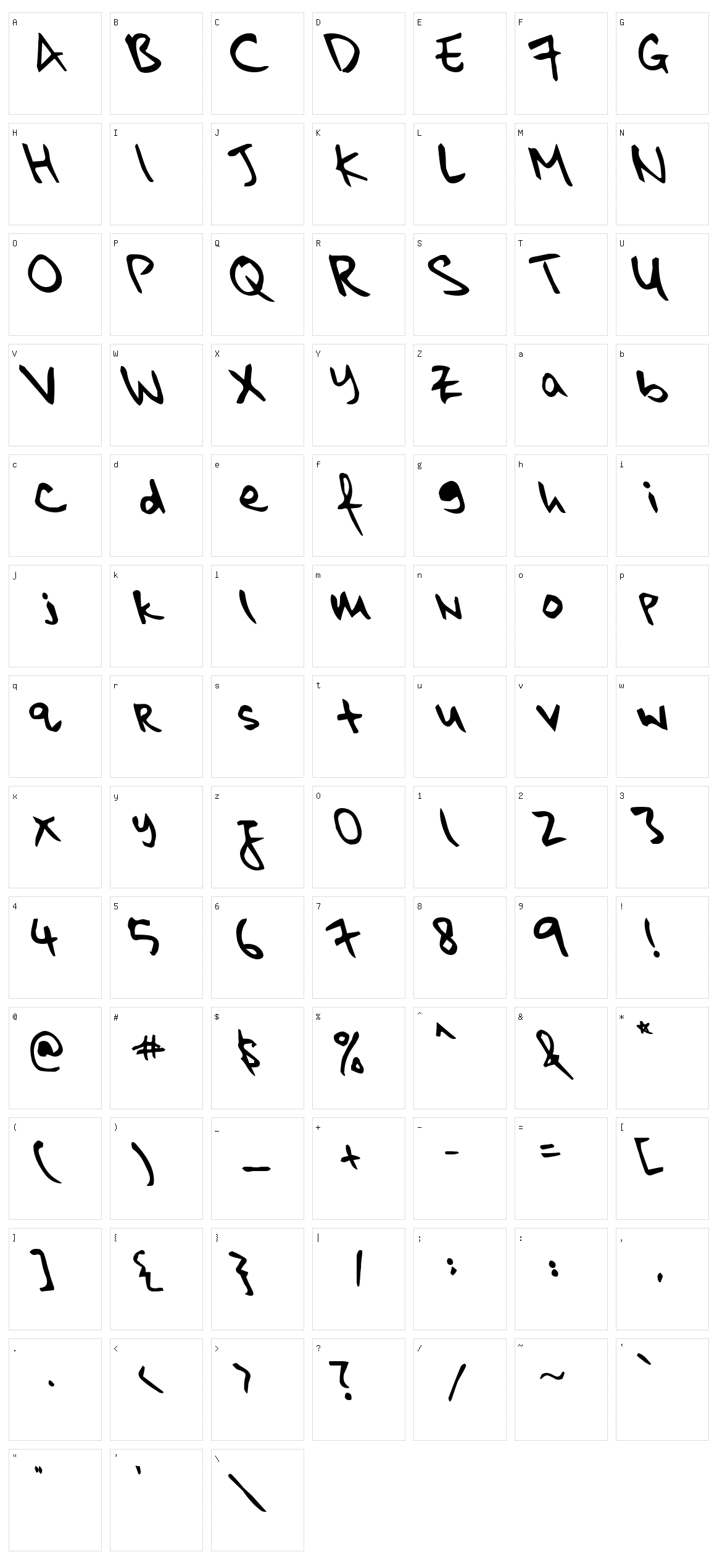 Kkontagion Print Character Set