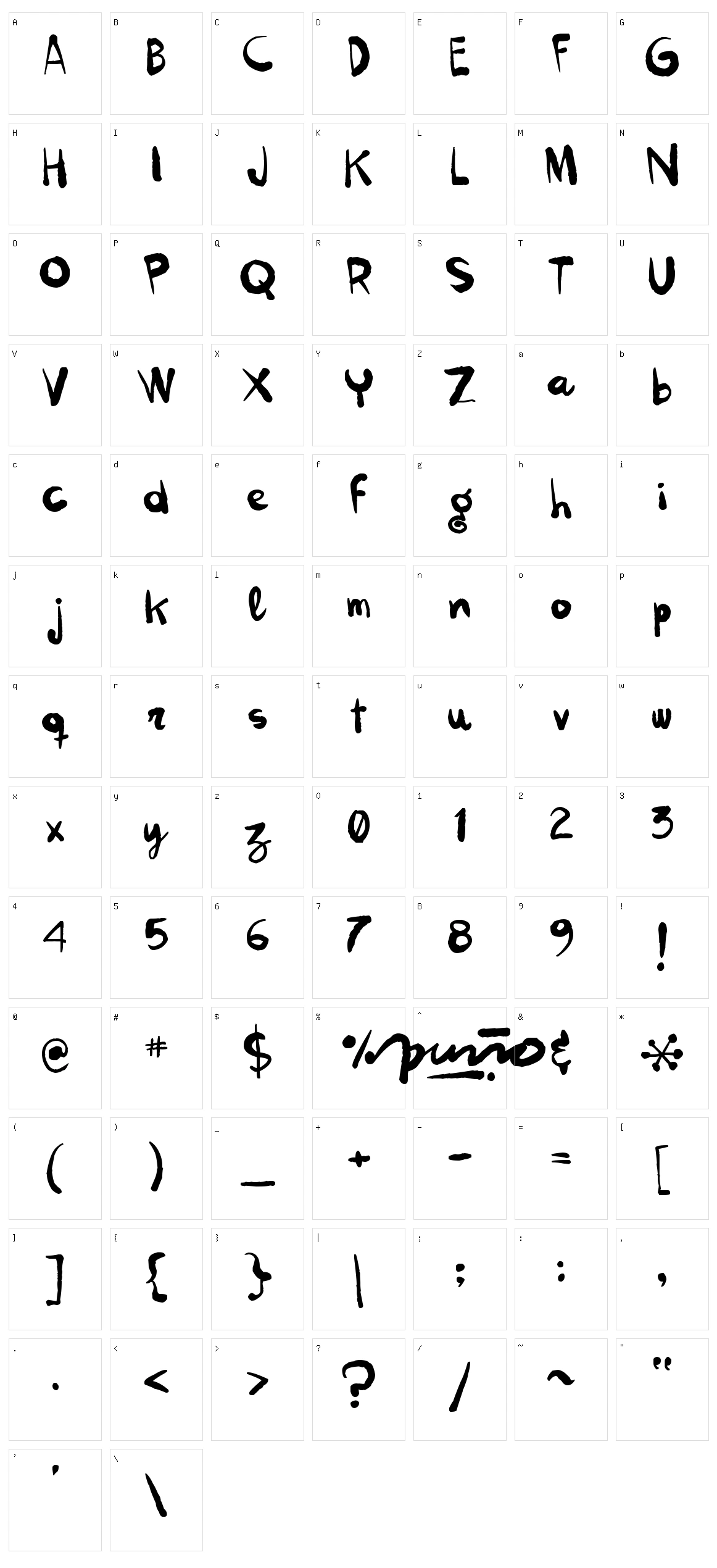 Kokekoko Character Set