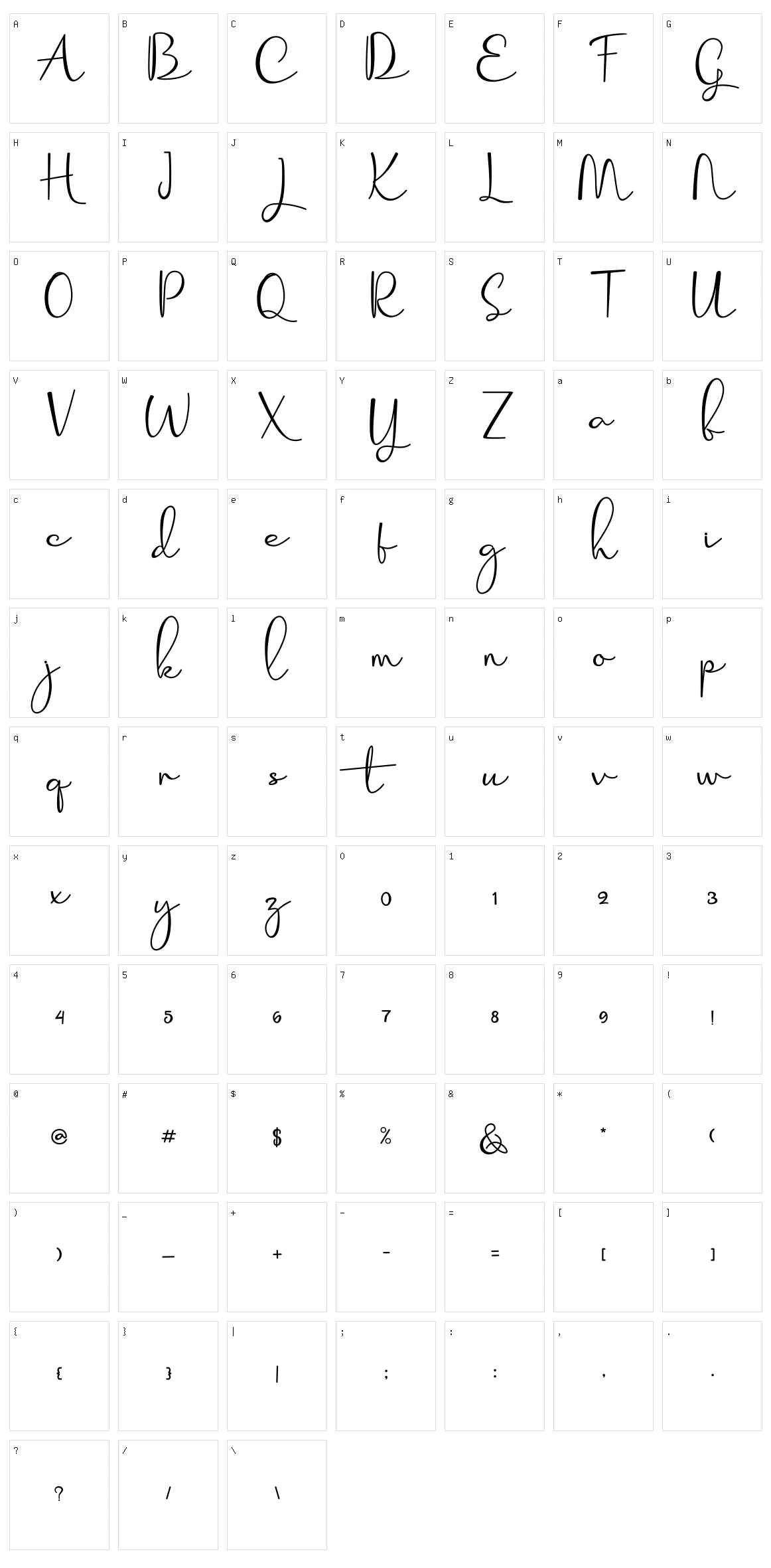 Korian Character Set