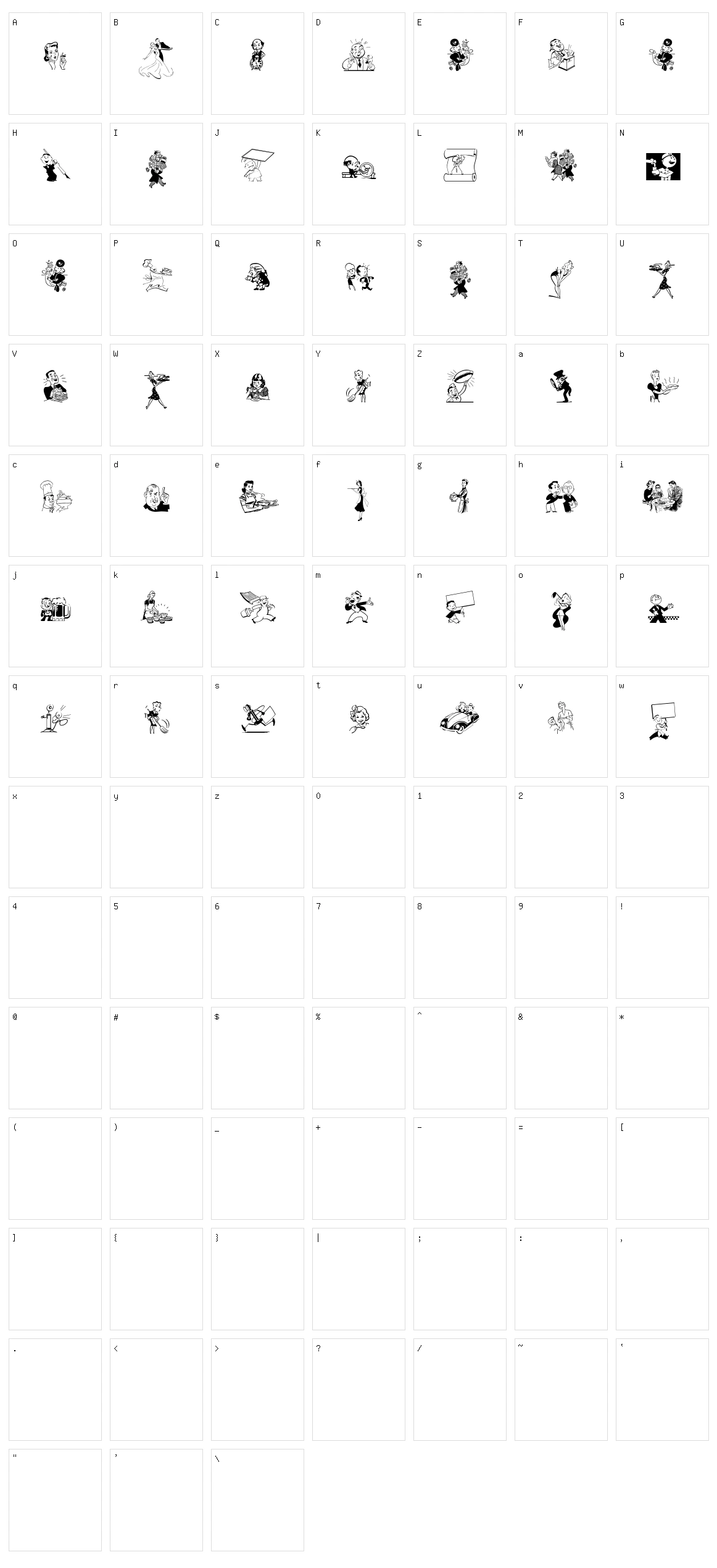 Retrodings Character Set