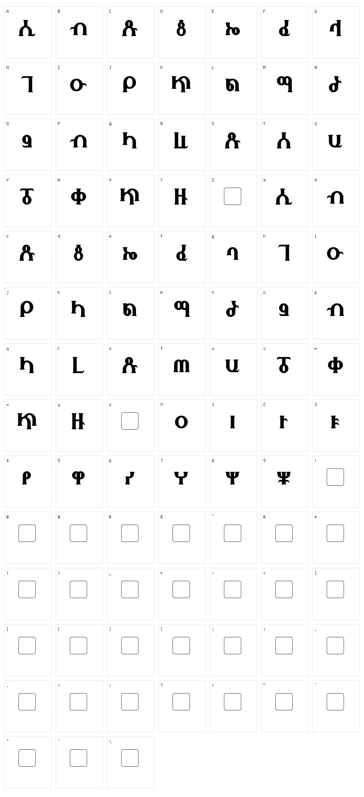 Fhokki Character Set